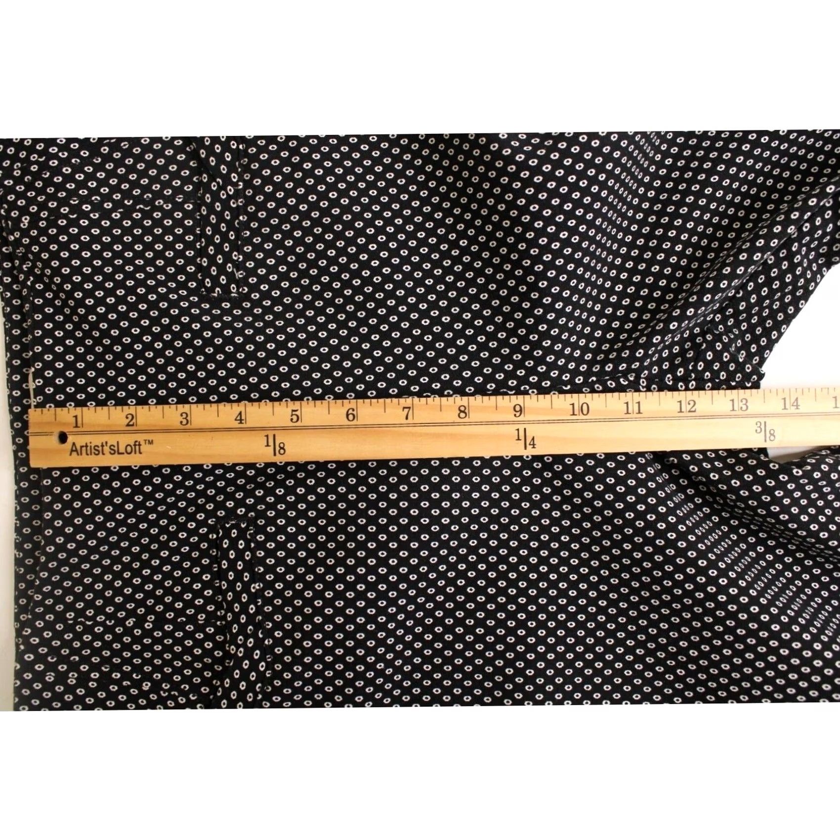 Anthropologie VINTAGE Anthropologie Women's The Essential Slim Black Dot Motif Office Pants Sz 14 Size 36" / US 14 / IT 50 - 7 Thumbnail
