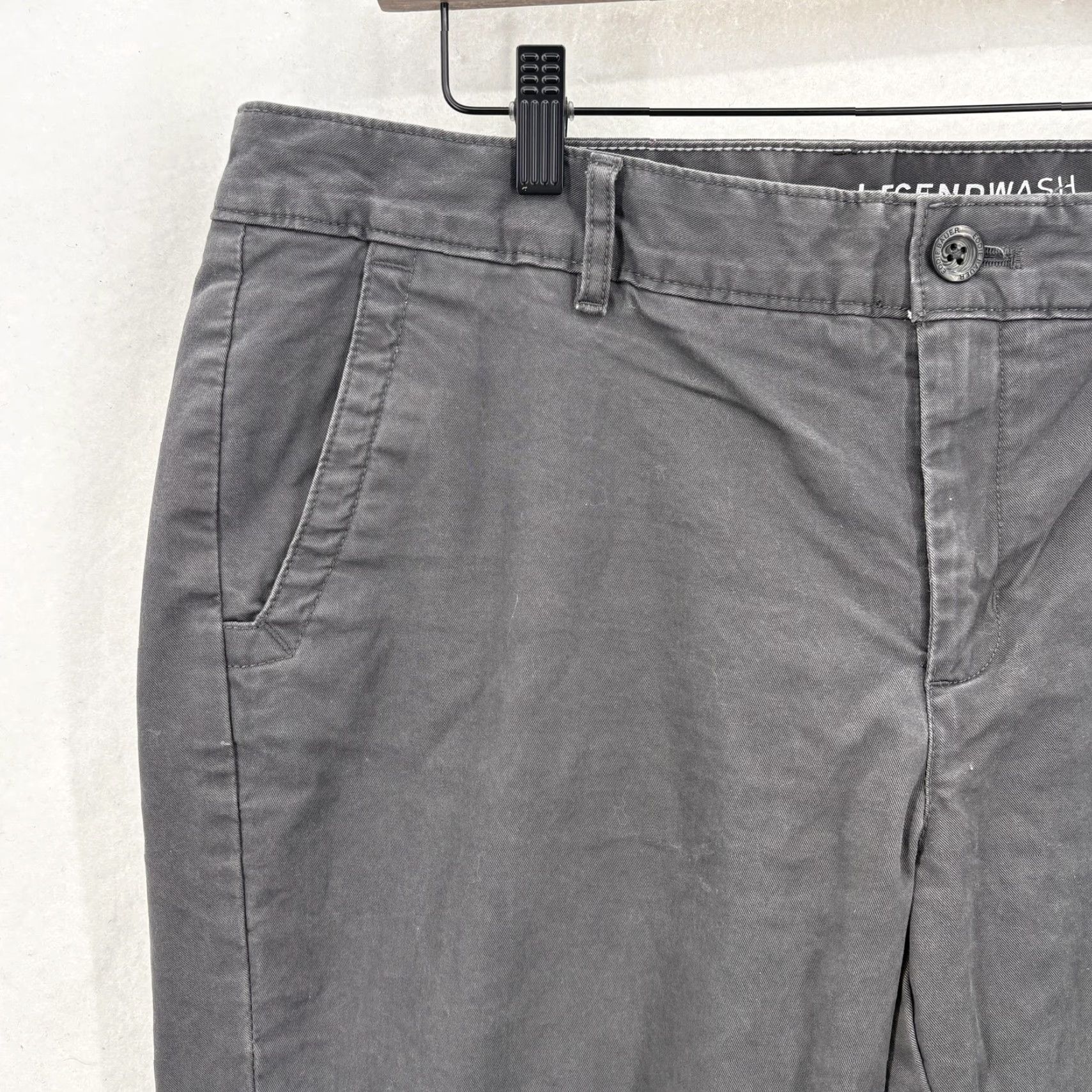 Eddie Bauer Eddie Bauer Pants Womens 12 Gray Legend Wash Boyfriend Relaxed Twill Chino Lined Pockets Zip Velvet Logo Winter Casual Workwear Mens? Size 34" / US 12 / IT 48 - 3 Thumbnail