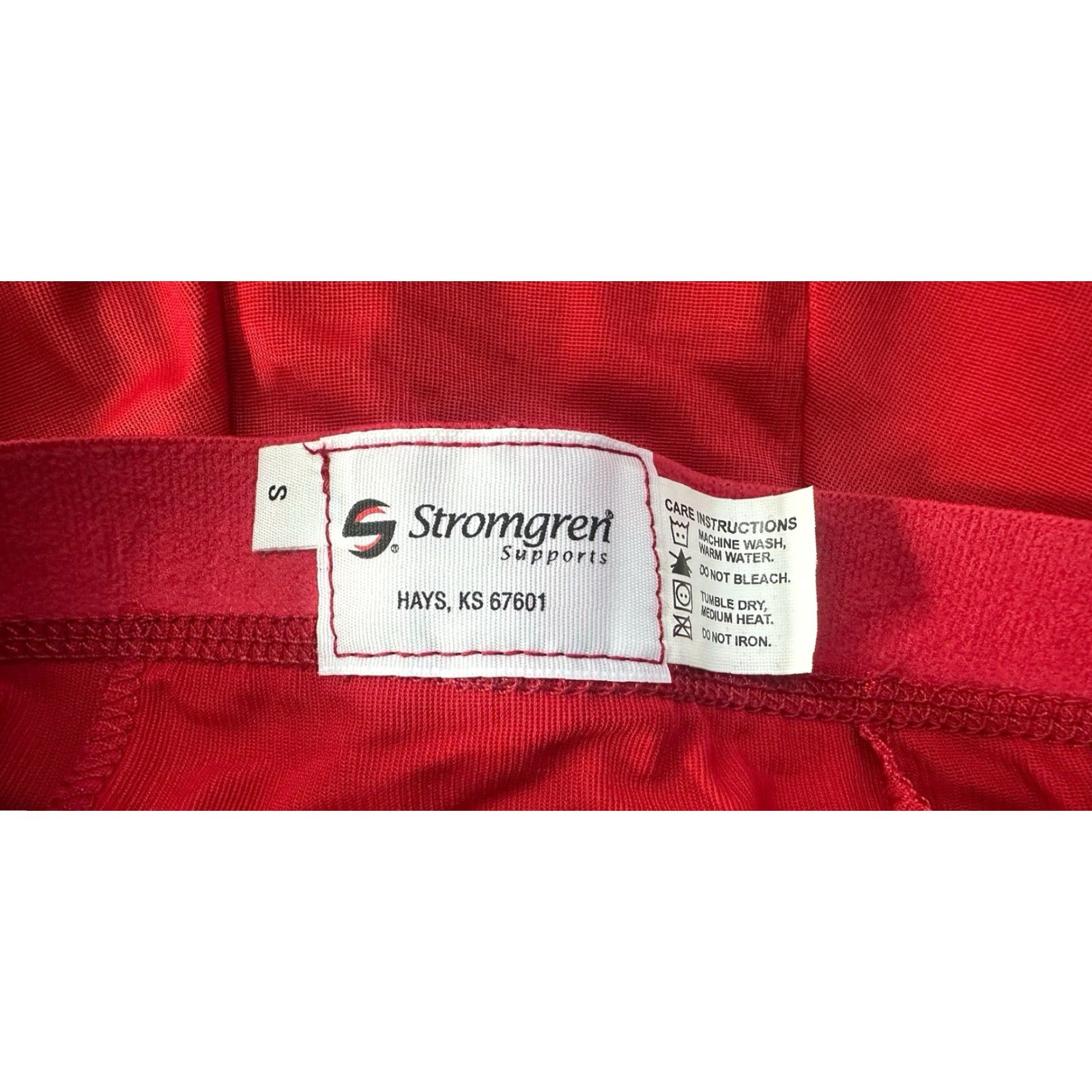 Vintage VINTAGE Stromgren sport compression shorts Mens S USA 90s Deadstock NWT Red USA Logo waistband 11" waist 8" inseam Mens Size US 29 - 4 Thumbnail