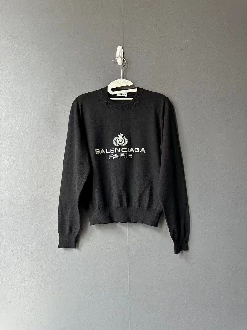 Balenciaga Balenciaga Crown Wheat Pattern Sweater Size US XS / EU 42 / 0 - 1 Thumbnail