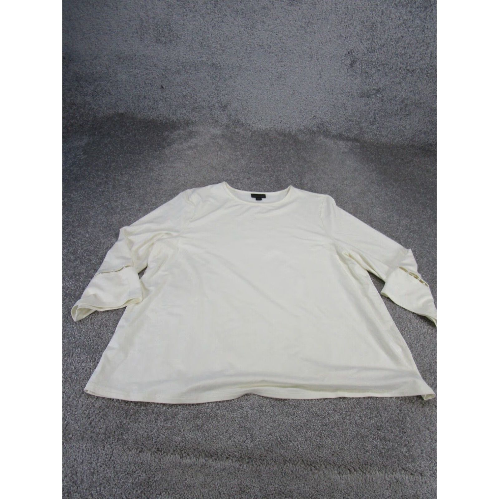 J. Jill J. Jill Long Sleeve White Puff Blouse Womens Large Size L / US 10 / IT 46 - 1 Thumbnail