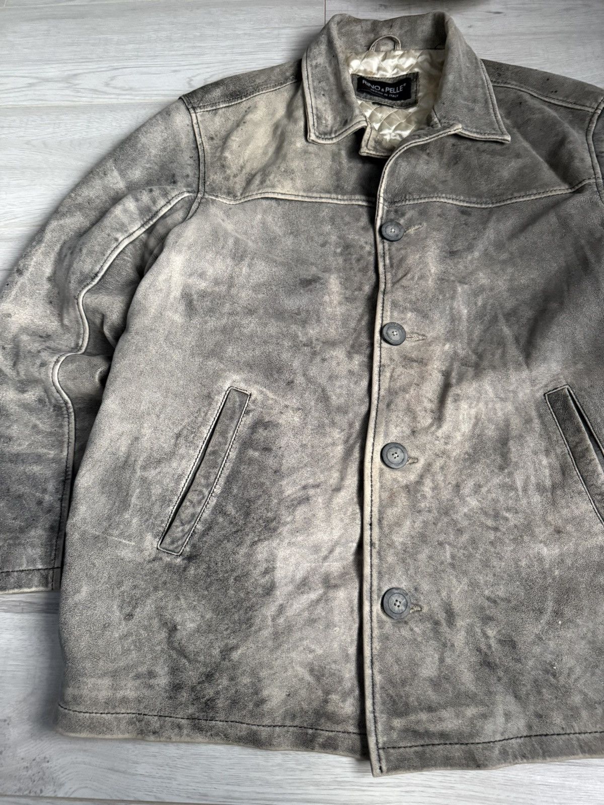 Genuine Leather × Vintage Vintage real Leather Jacket Rino & Pelle Italy Size US L / EU 52-54 / 3 - 3 Thumbnail