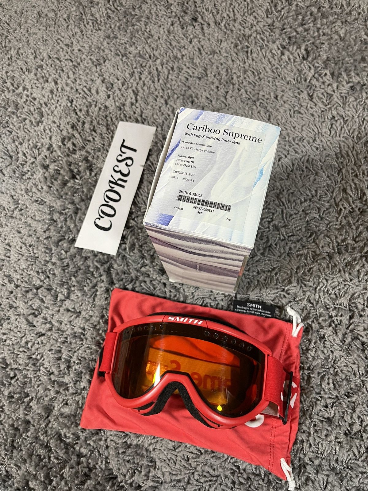 Supreme 2015FW Supreme x Smith Cariboo OTG Ski Goggle Red Size ONE SIZE - 10 Thumbnail