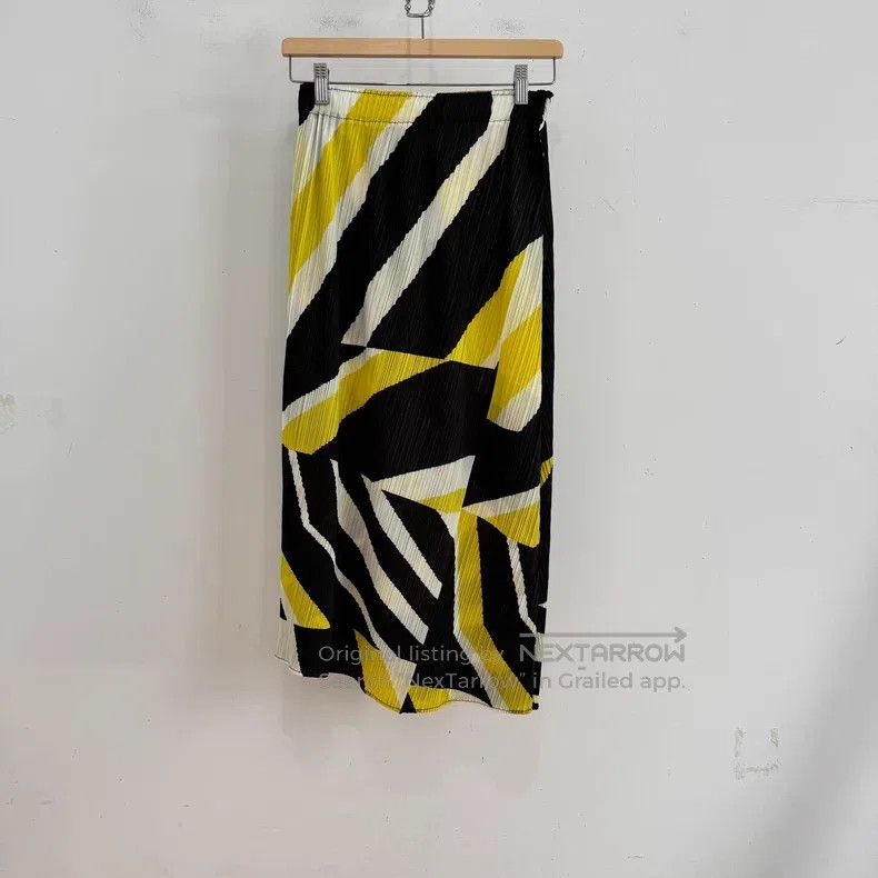 Issey Miyake Issey Miyake size:5 Color Block Midi Skirt Size 22" - 1 Thumbnail