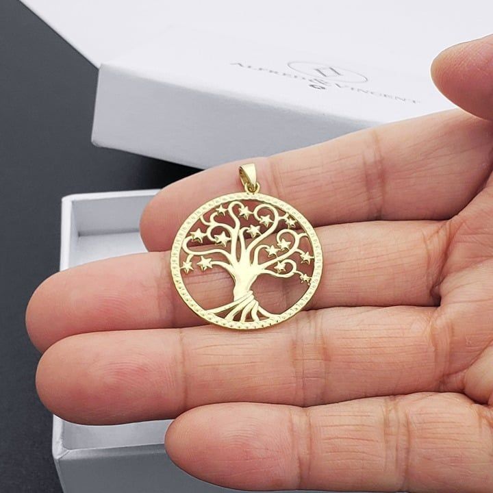 Other Tree of Life / Knowledge Charm 14k Yellow Gold Pendant Size ONE SIZE - 4 Thumbnail