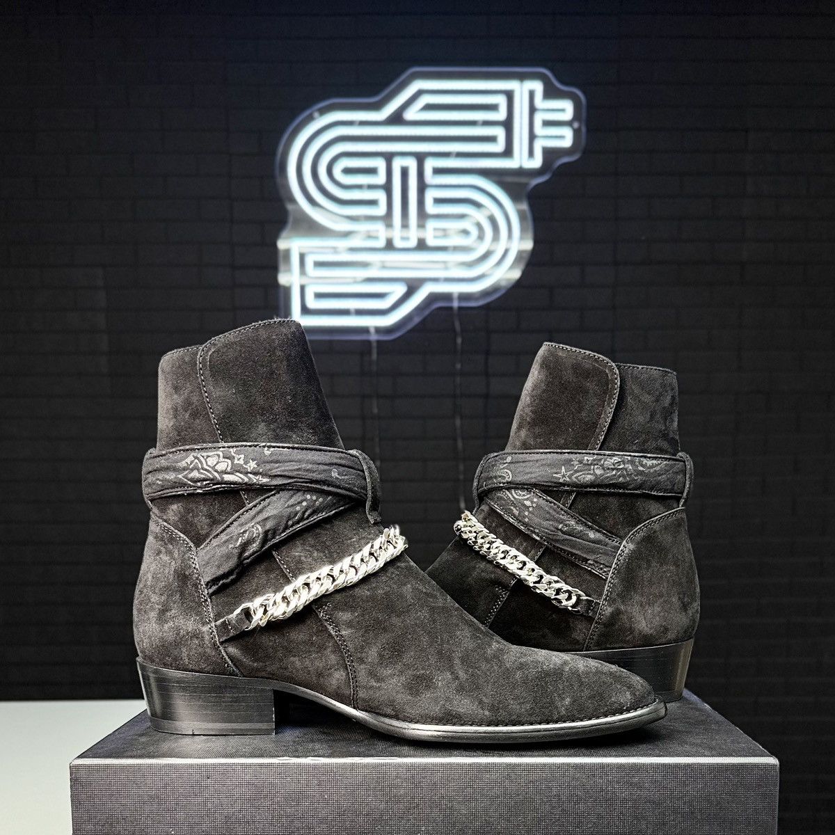 Amiri Amiri Chain Bandana Black Boot Size US 8.5 / EU 41-42 - 4 Thumbnail