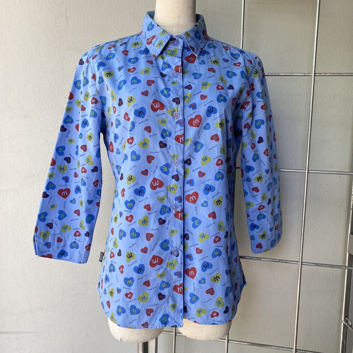 Moschino MOSCHINO Blue M&M Print Shirt Size L / US 10 / IT 46 - 7 Thumbnail