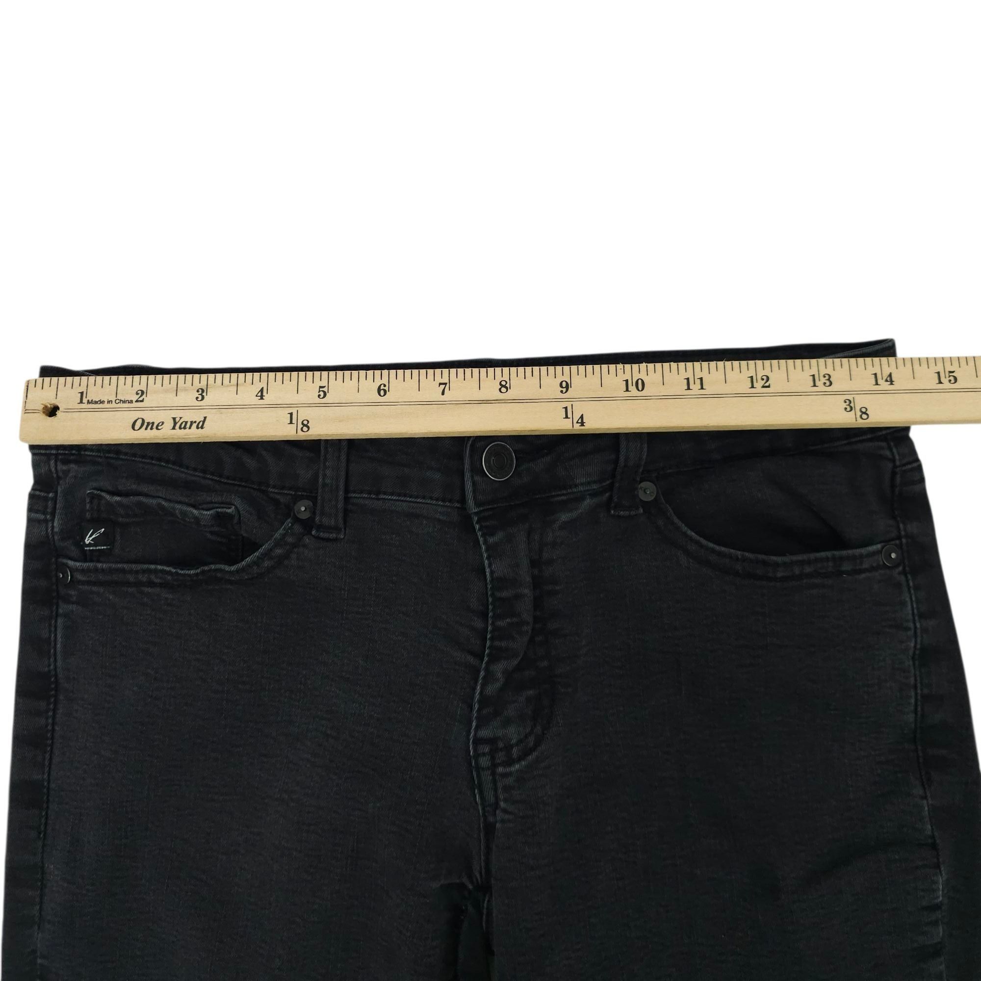 Kancan USA KanCan Ankle Zip Mid Rise Jeans Womens Size 27 Black Stretch Size 29" - 3 Thumbnail