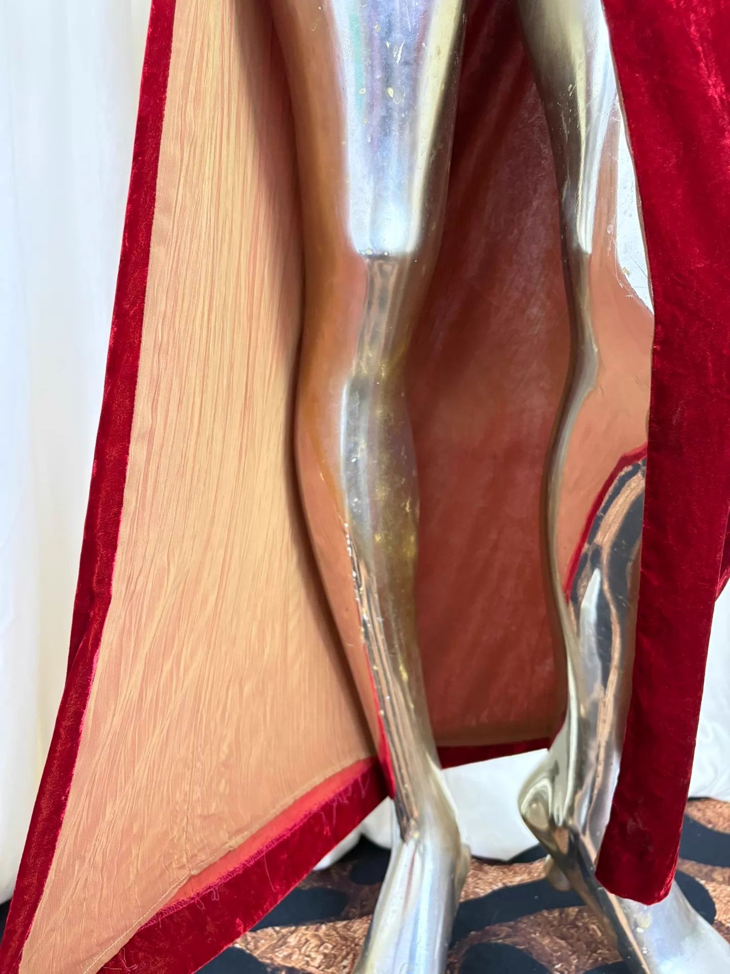 Jean Paul Gaultier Jean Paul Gaultier Vintage Red Velvet High Slit Wrap Skirt40 Size 27" / US 4 / IT 40 - 6 Thumbnail