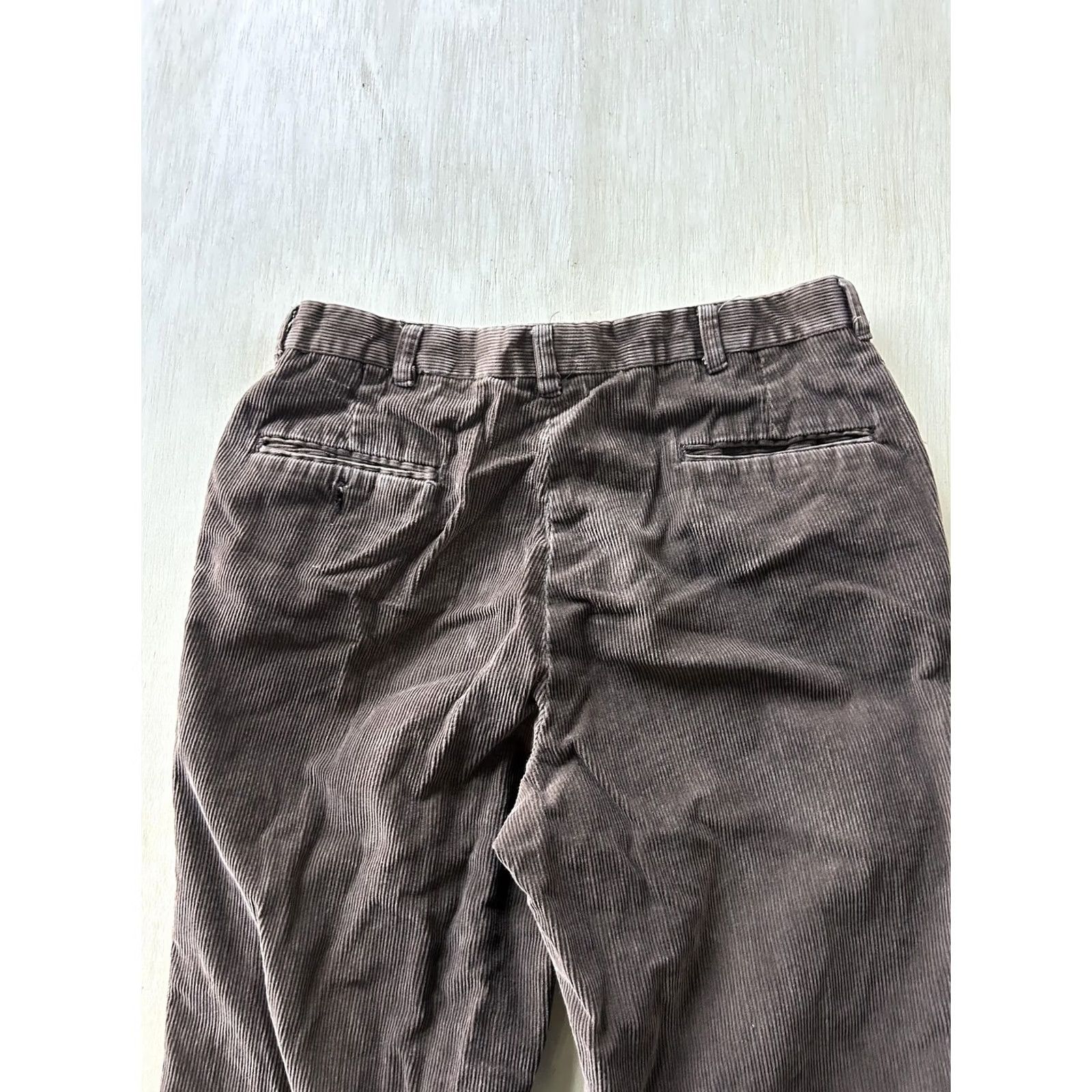 Vintage VINTAGE Brown Corduroy Pants Mens 34x34 Cotton Chino Straight Leg Trousers Size US 34 / EU 50 - 3 Thumbnail