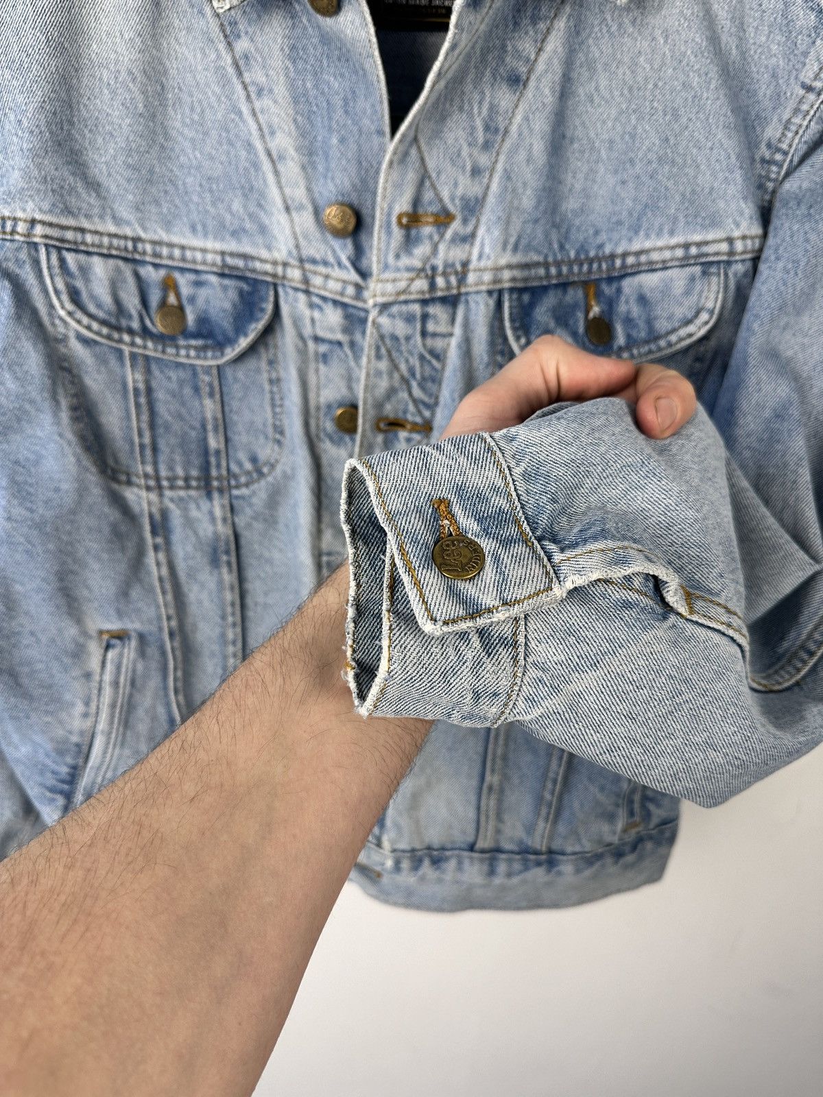 Lee Lee Rider Denim Jacket Size L Light Wash Acid Washed Trucker Size US L / EU 52-54 / 3 - 10 Thumbnail
