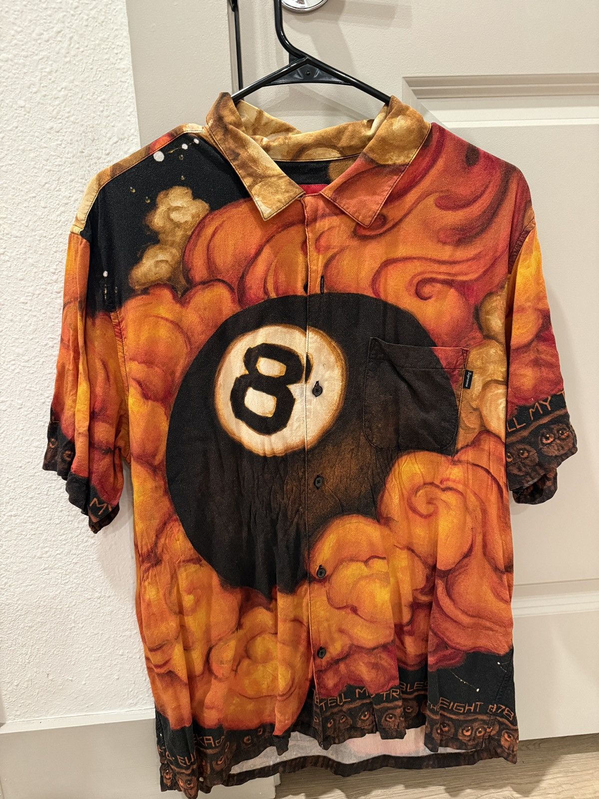 Supreme Supreme Martin Wong 8-Ball Rayon S/S Shirt | Grailed