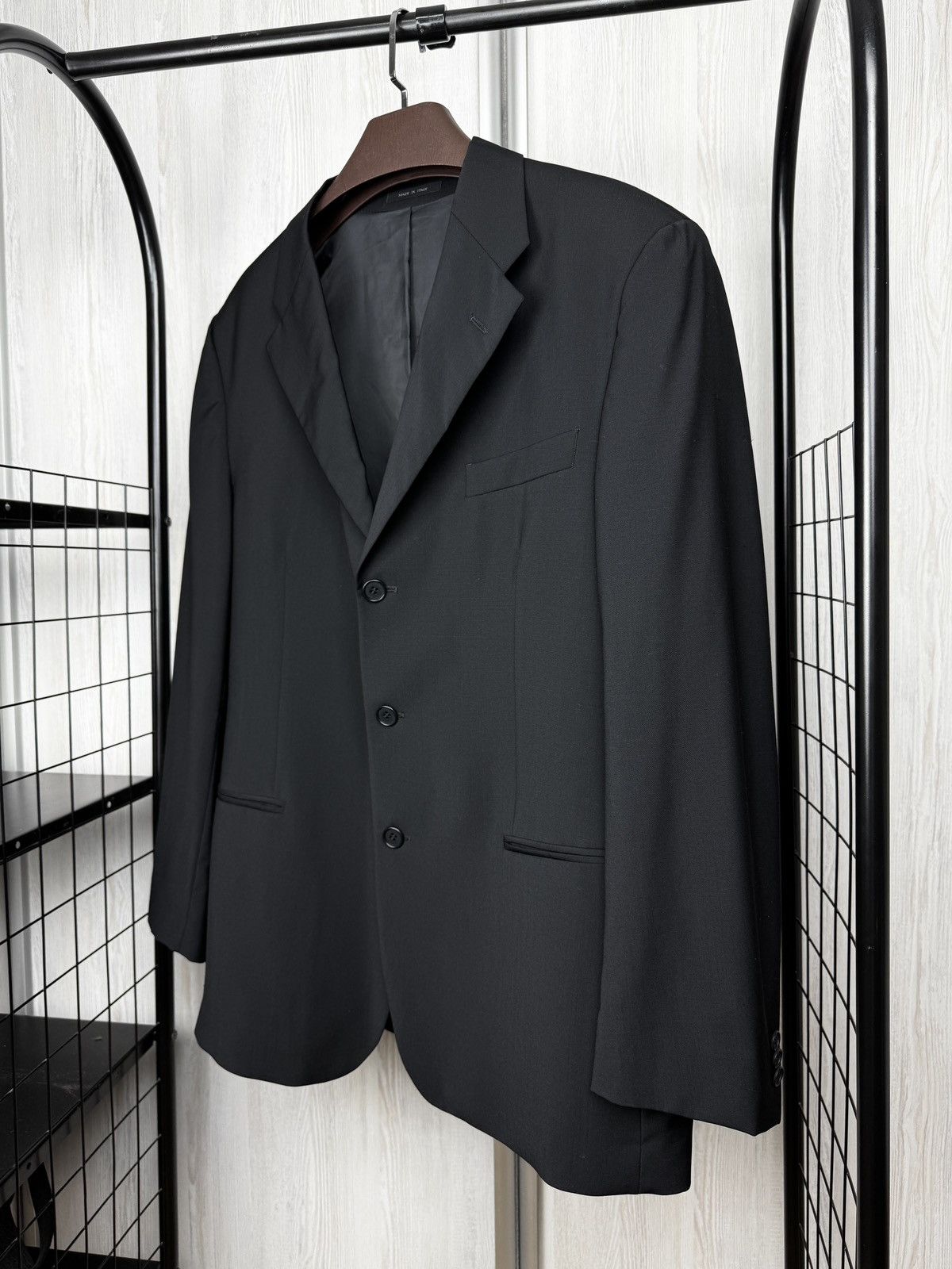Emporio Armani Emporio Armani Black pure wool 3 buttons classic suit sz 54 Size 44R - 7 Thumbnail