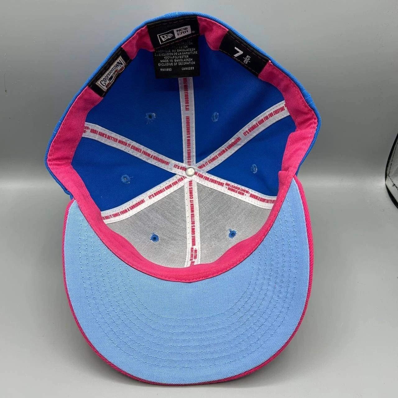 New Era Brooklyn Dodgers Hat Men 7 5/8 Blue Pink MLB Fitted Cap Size ONE SIZE - 2 Thumbnail
