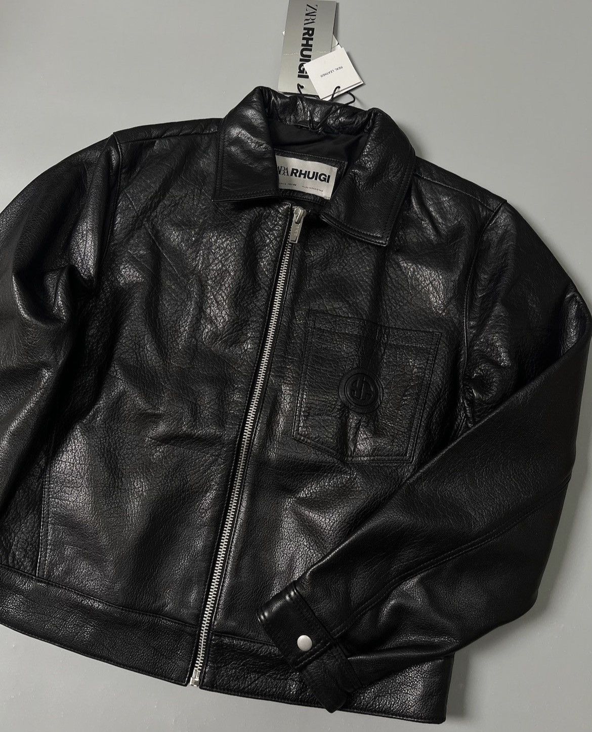Zara RHUDE x Zara NEW Cropped Leather Jacket | Grailed