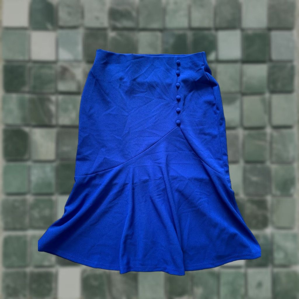 Vintage VINTAGE NYCC Skirt Women’s Size Small S Blue Polyester Spandex Size 28" / US 6 / IT 42 - 1 Thumbnail