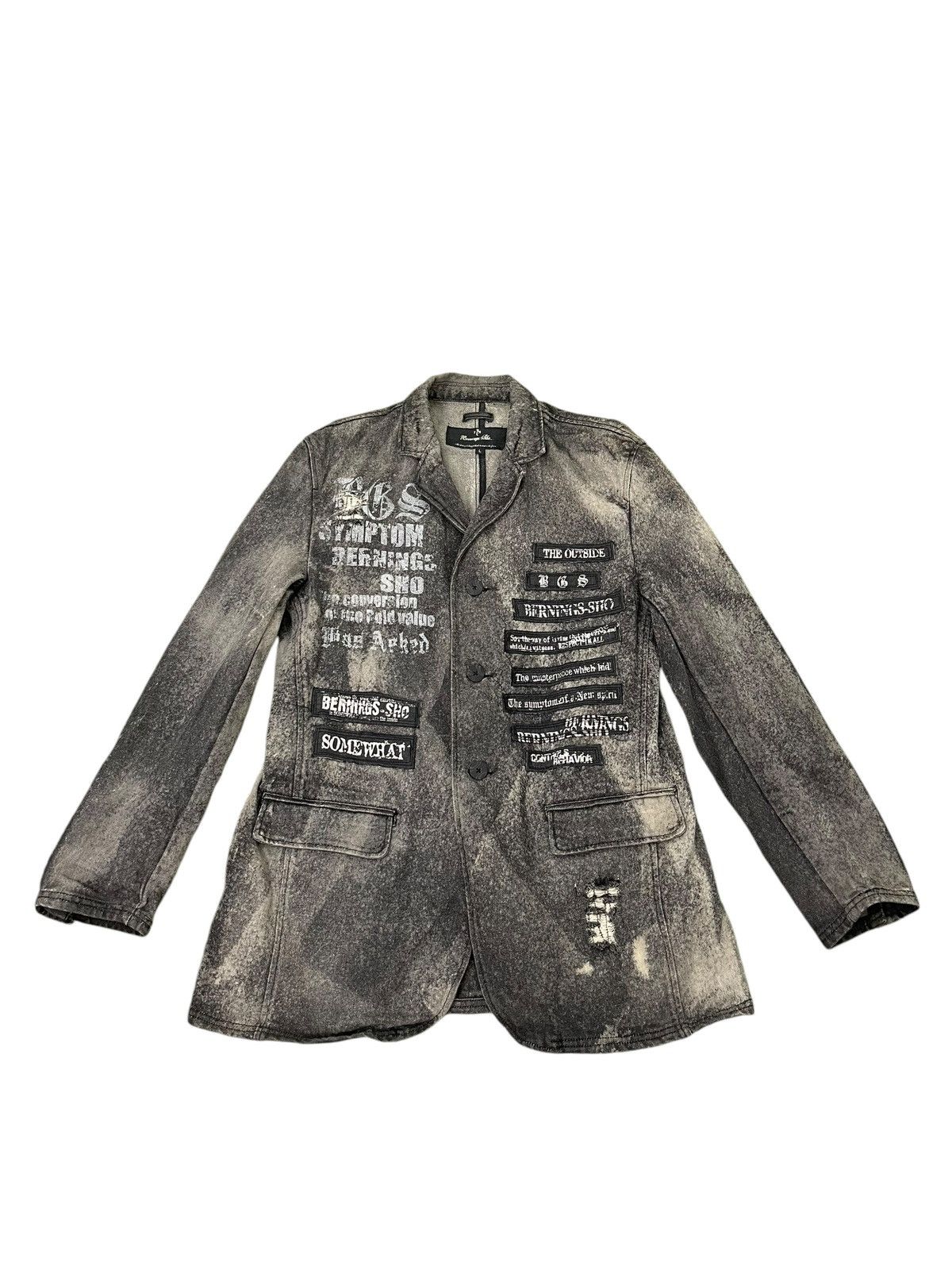 Hysteric Glamour Button Jacket Berning Sho Anarchy Acid Wash Slim 5🟩9 Size US S / EU 44-46 / 1 - 2 Thumbnail