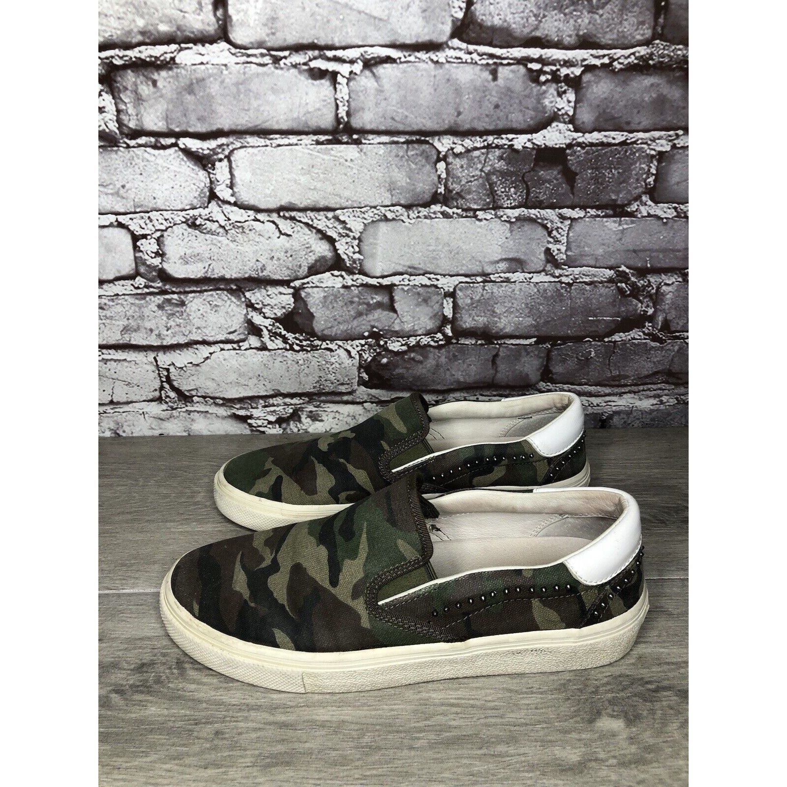 ASH Ash Nikita Camouflage Army Military Canvas Slip On Sneakers Size US 8.5 / IT 38.5 - 13 Thumbnail