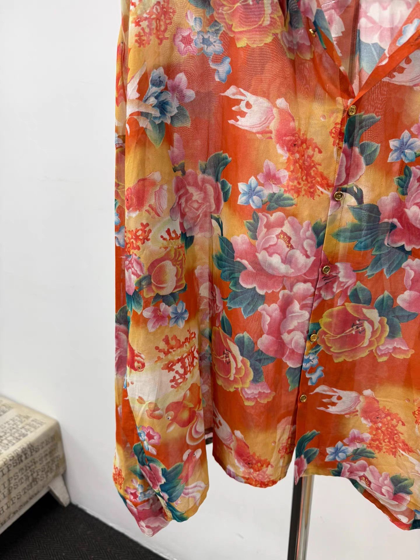 Junya Watanabe Junya Watanabe CDG Chinese Floral Sheer Shirt K20 Size US S / EU 44-46 / 1 - 3 Thumbnail