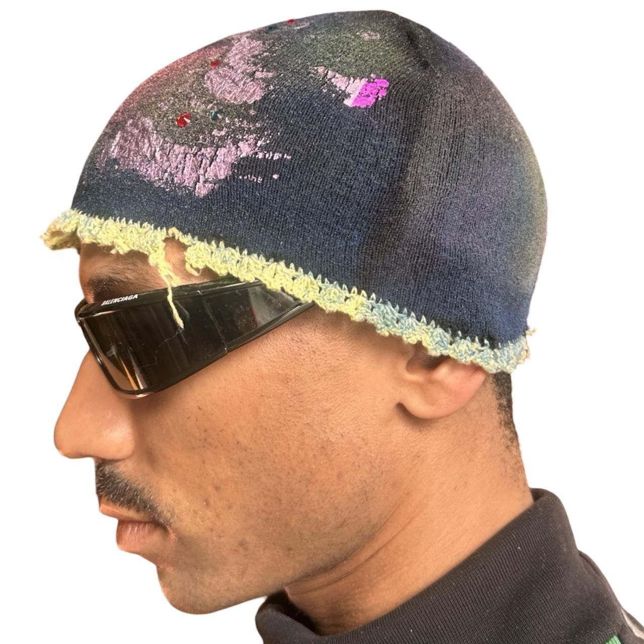 Other ASTROBOI* 'Fairy' Black Grunge Rhinestone Beanie Size ONE SIZE - 8 Thumbnail