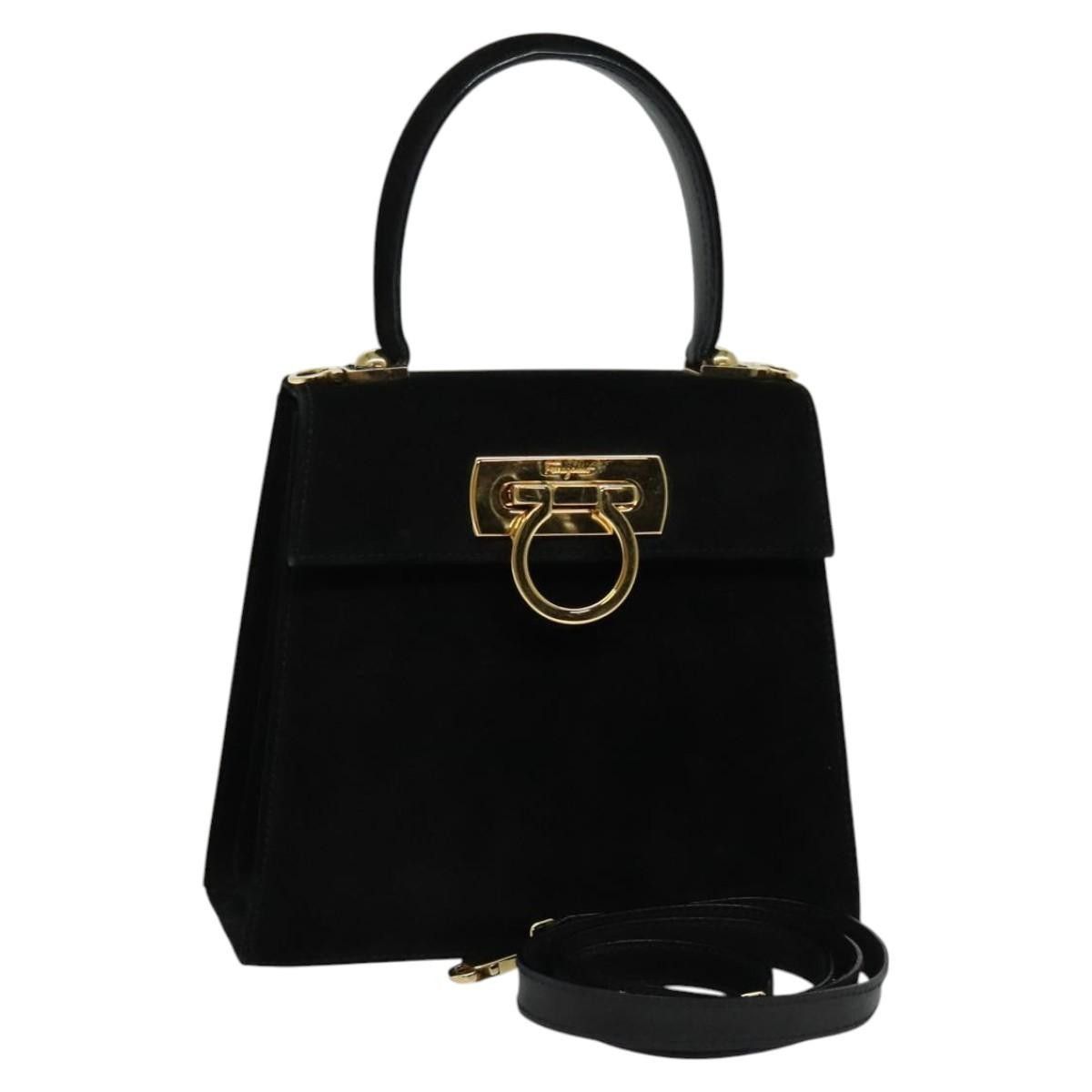 Salvatore Ferragamo Salvatore Ferragamo Gancini Convertible Top Handle Bag Suede Size ONE SIZE - 1 Thumbnail
