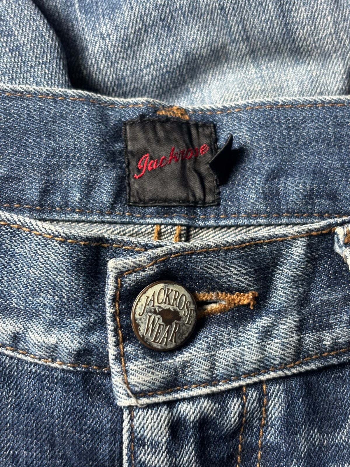 JACKROSE 2000s Jackrose Clas Marks Distressed Bootcut Jeans Size US 31 - 7 Thumbnail