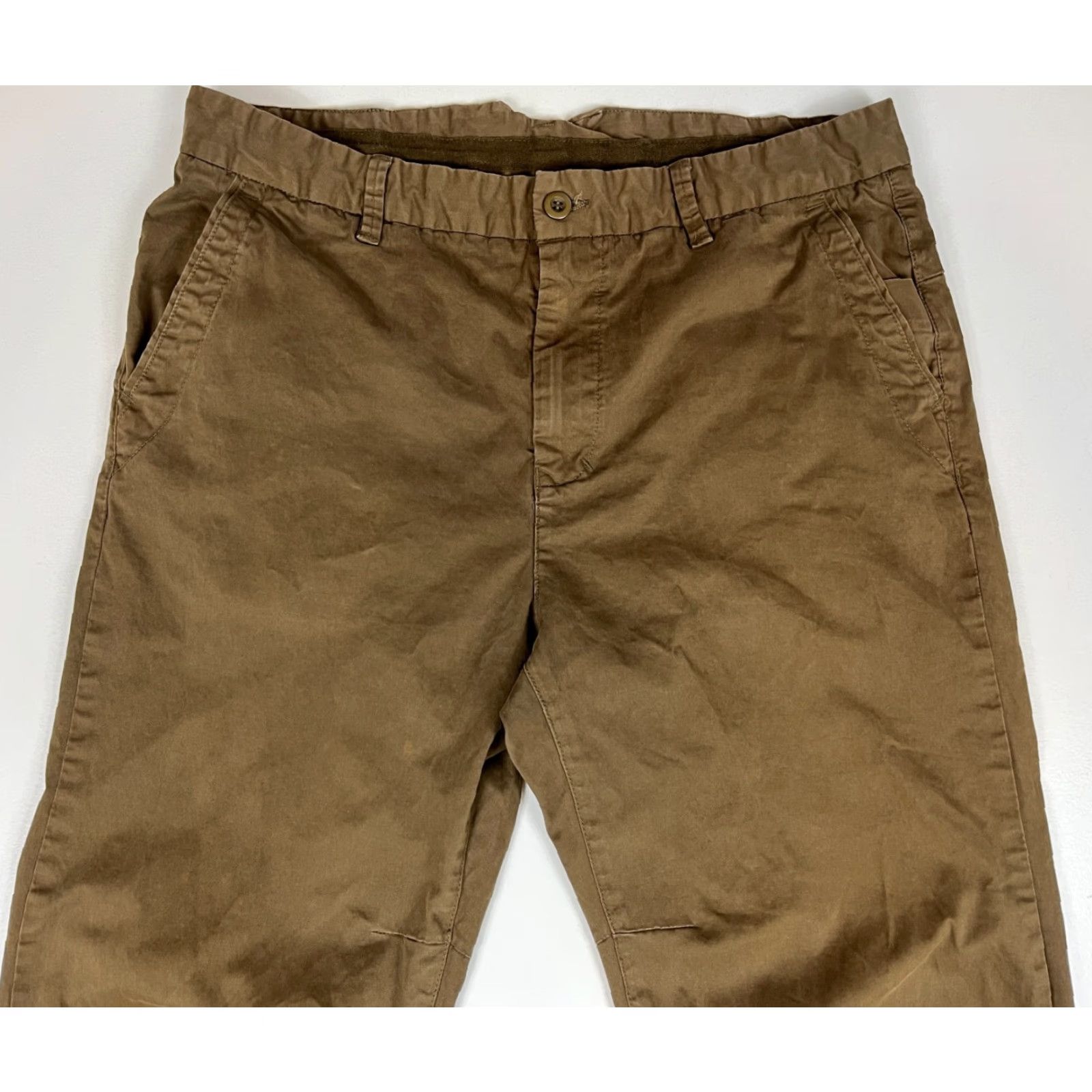 Carolina Herrera Carolina Herrera Pants Chino Men Khaki Brown Stretch 36 Regular 33 Inseam Straight Front Pockets City Preppy Size US 36 / EU 52 - 3 Thumbnail