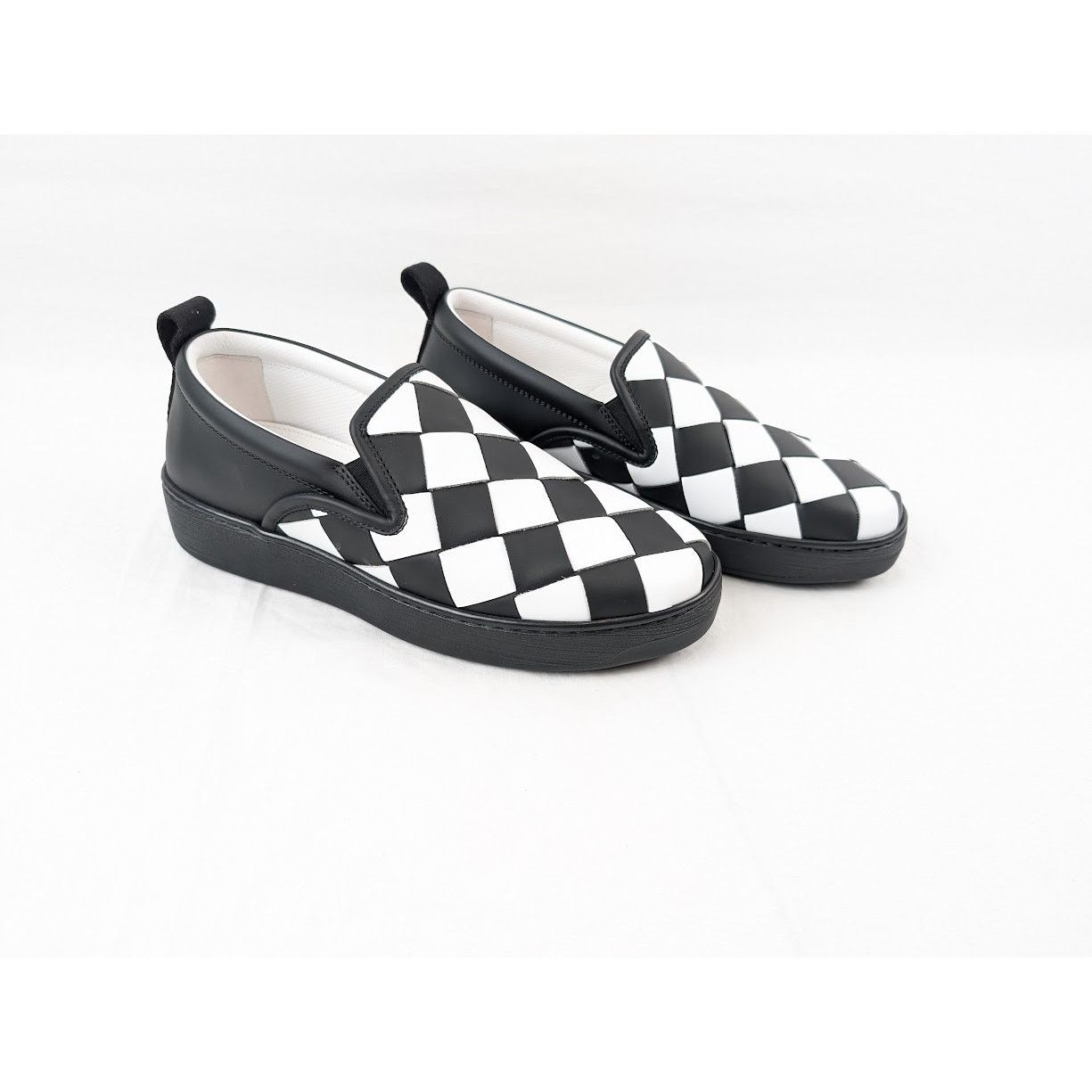 Bottega Veneta o1rshd1 Bolt Calf Intrecciato Sneakers in Nero / Optic White Size US 7.5 / EU 40-41 - 12 Thumbnail