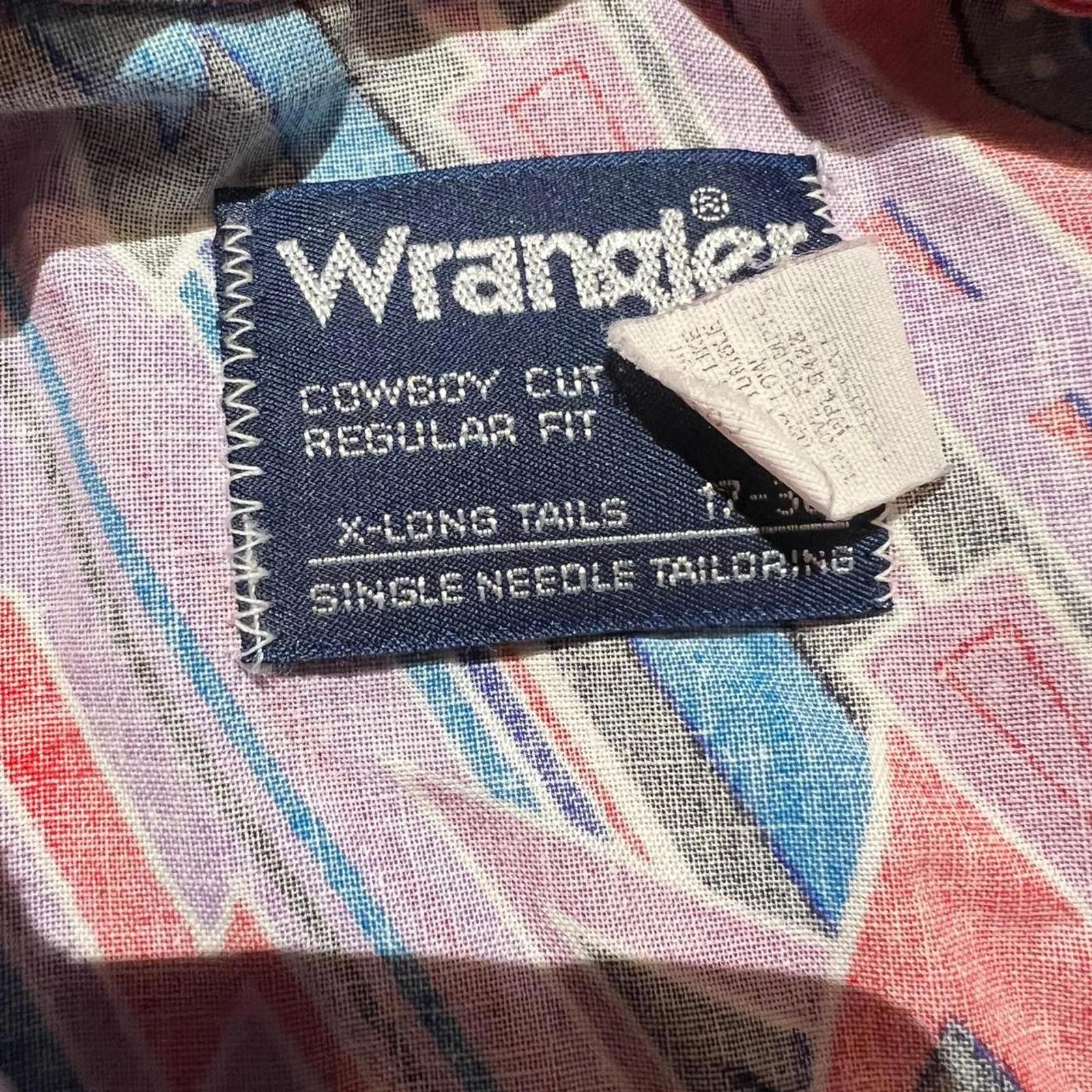 Wrangler Vintage Wrangler Cowboy Cut Western Twill Brushpopper Shirt Size US XL / EU 56 / 4 - 5 Thumbnail