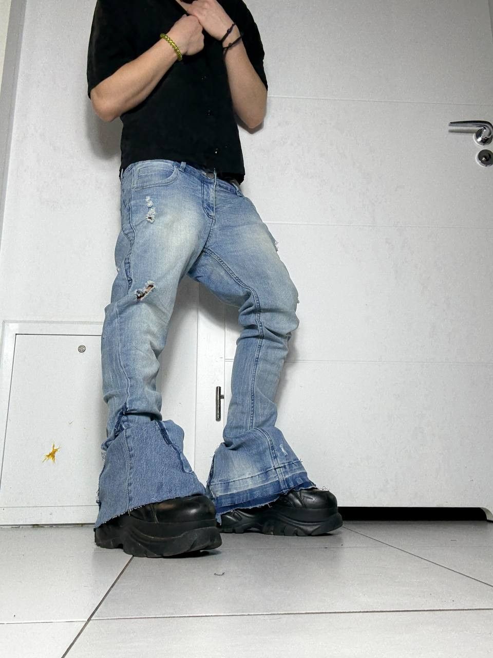 Japanese Brand rare flared blue jeans bootcut Size US 34 / EU 50 - 1 Thumbnail