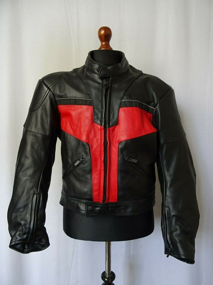 Other Mens Biker Jacket Handmade Black Leather Racing Jacket Size US S / EU 44-46 / 1 - 1 Thumbnail