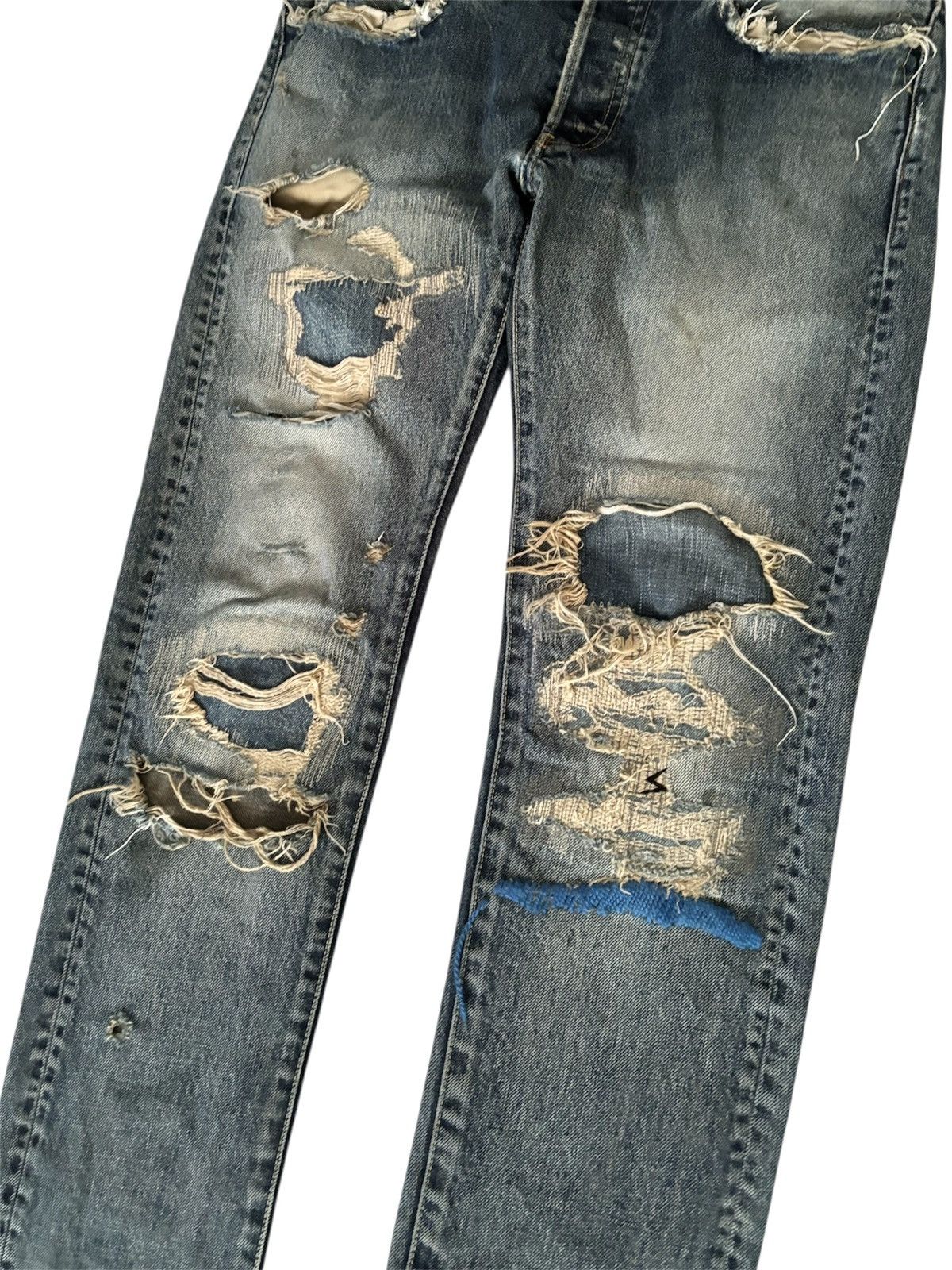 Undercover Undercover SS10 Blue Yarn Denim Size US 30 / EU 46 - 2 Thumbnail