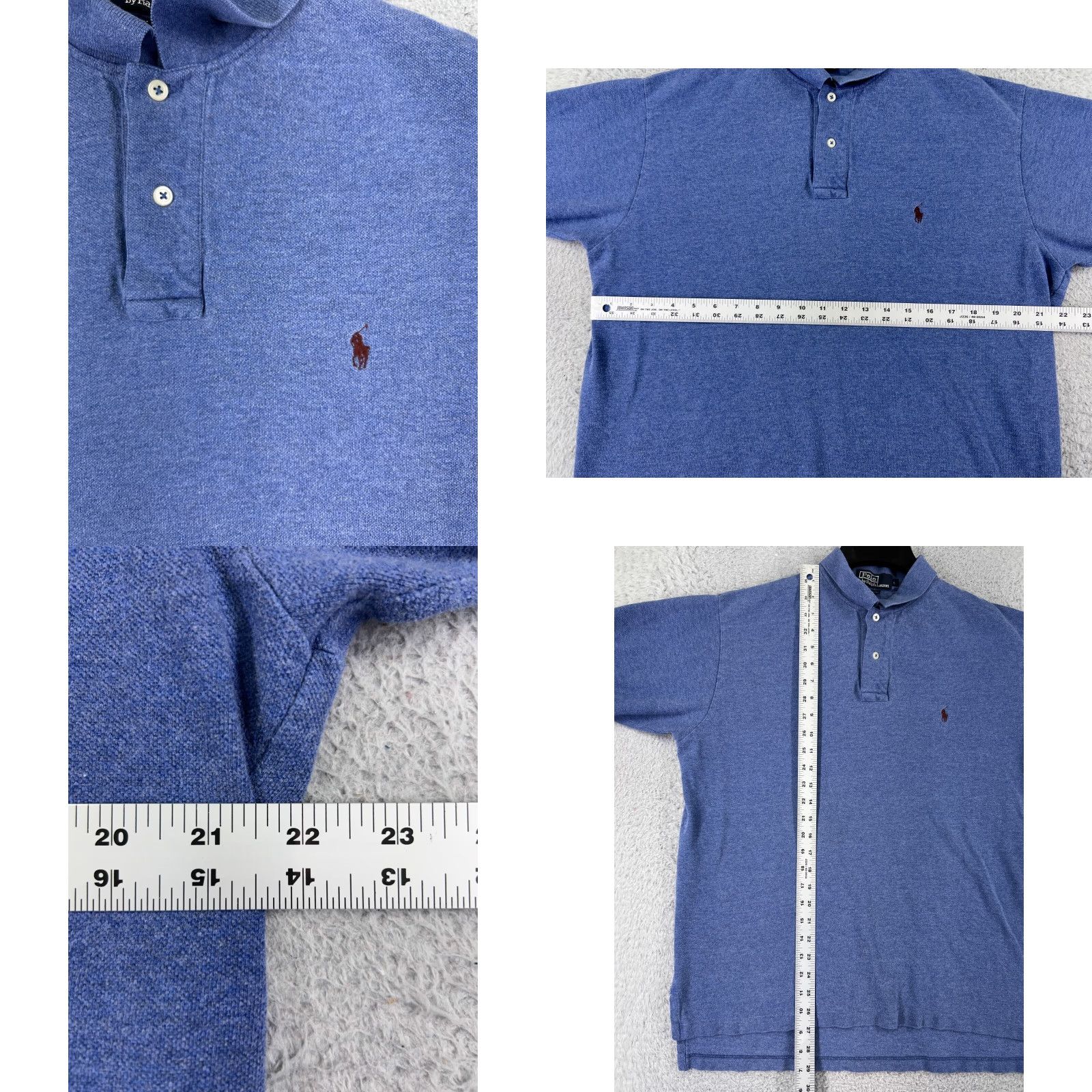 Ralph Lauren Ralph Lauren Polo Shirt Mens Large Blue Knit Short Sleeve Golf Cotton Size US L / EU 52-54 / 3 - 8 Thumbnail