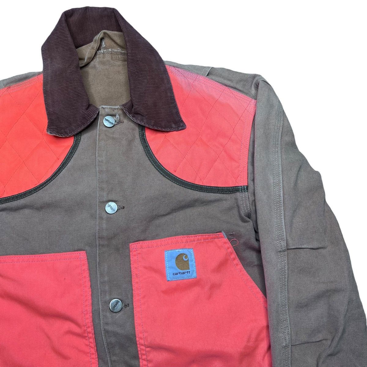 Carhartt × Vintage Vintage 1990s Carhartt Orange Duck Hunting Chore Jacket Size US M / EU 48-50 / 2 - 13 Thumbnail