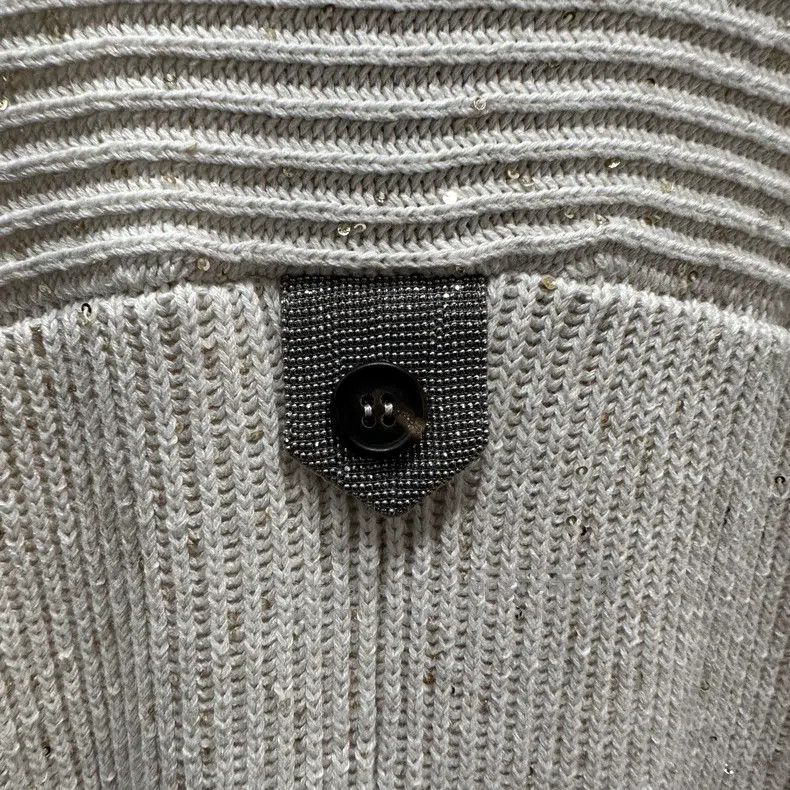 Brunello Cucinelli Brunello Cucinelli Beaded sequin ribbed knit cloak Size S / US 4 / IT 40 - 6 Thumbnail