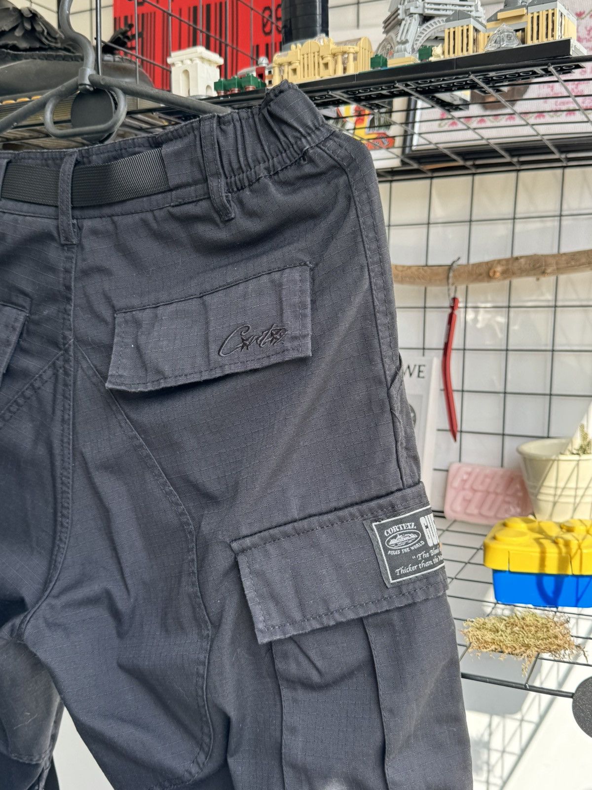 Corteiz Corteiz Cargo Big Logo Black Pants Size US 30 / EU 46 - 6 Thumbnail