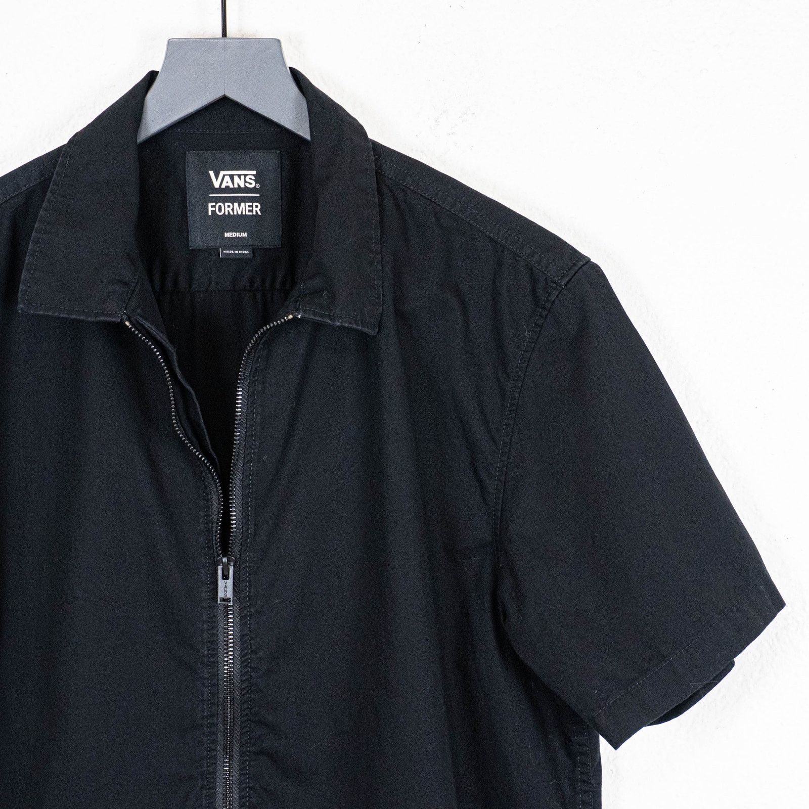 Vans VANS x FORMER Short Sleeve Zip up Shirt in Black size Medium Size US M / EU 48-50 / 2 - 4 Thumbnail