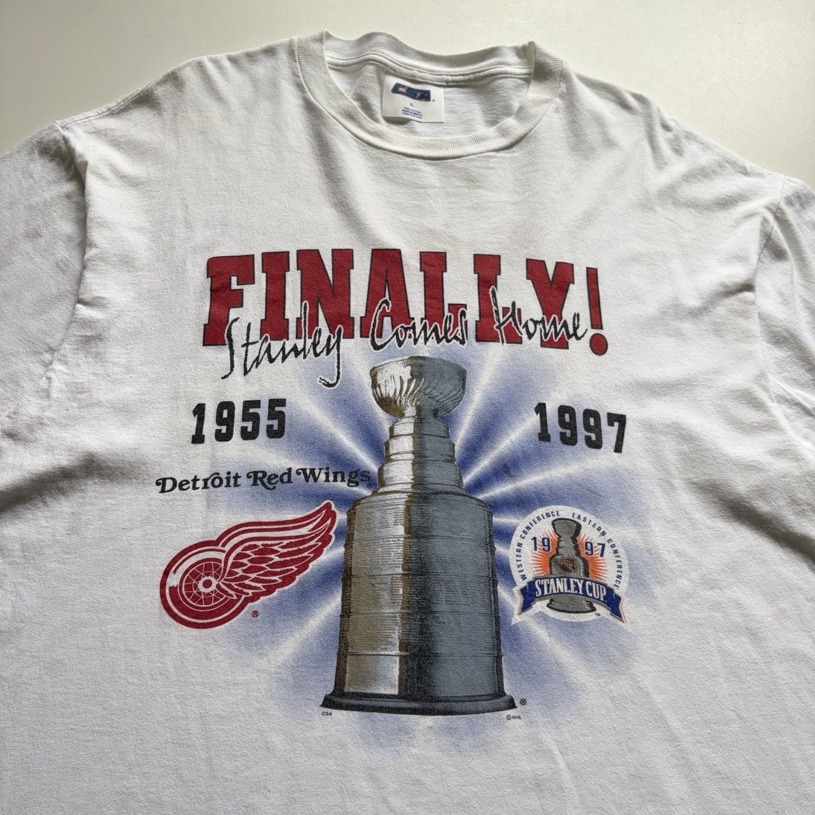 Vintage Vintage 1997 Detroit Red Wings Stanley Cup Shirt XL 90s NHL Size US XL / EU 56 / 4 - 2 Thumbnail