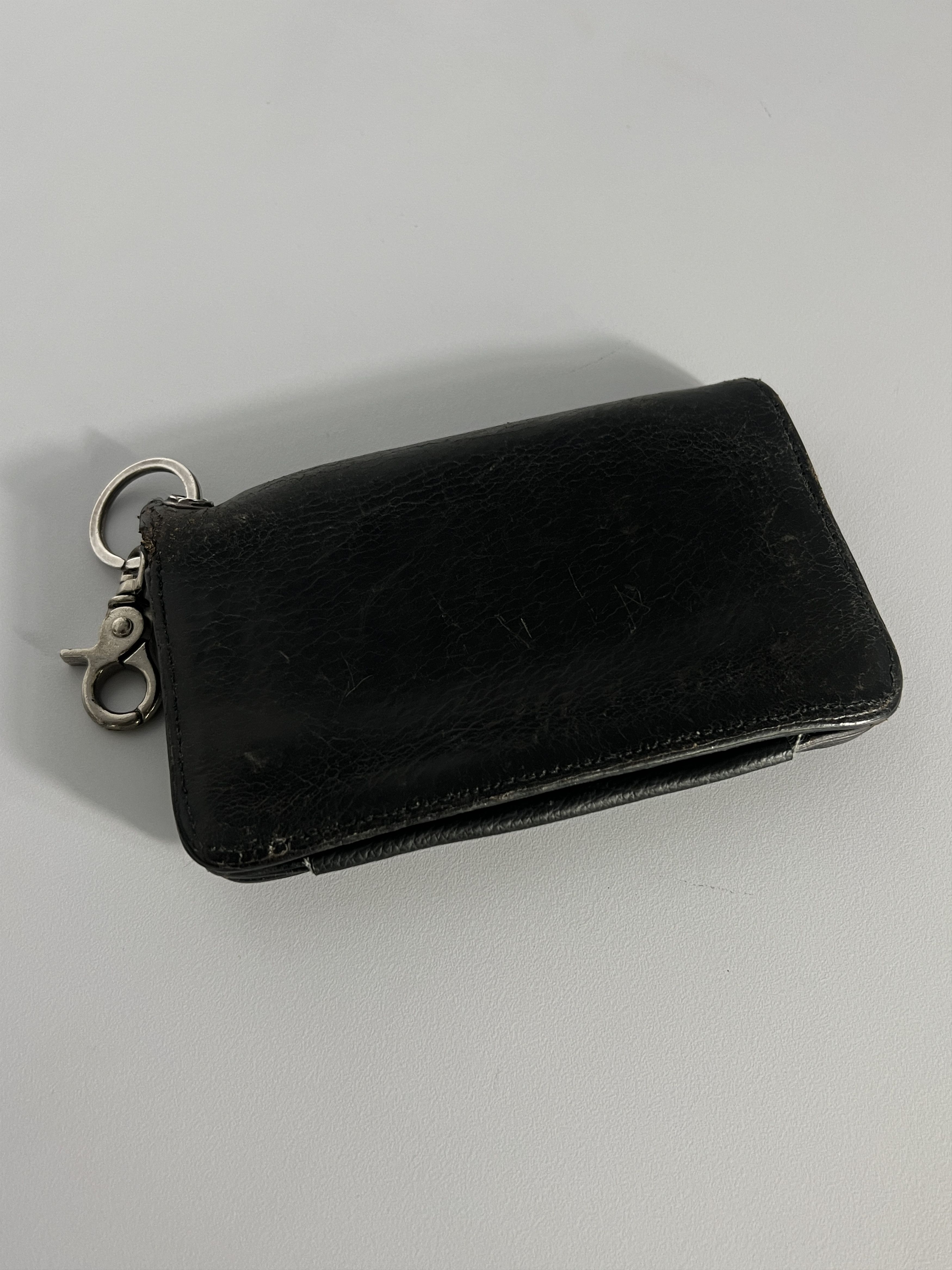 Chrome Hearts Chrome Hearts 1Zip Flare Button Strap Wallet Black Leather Size ONE SIZE - 4 Thumbnail