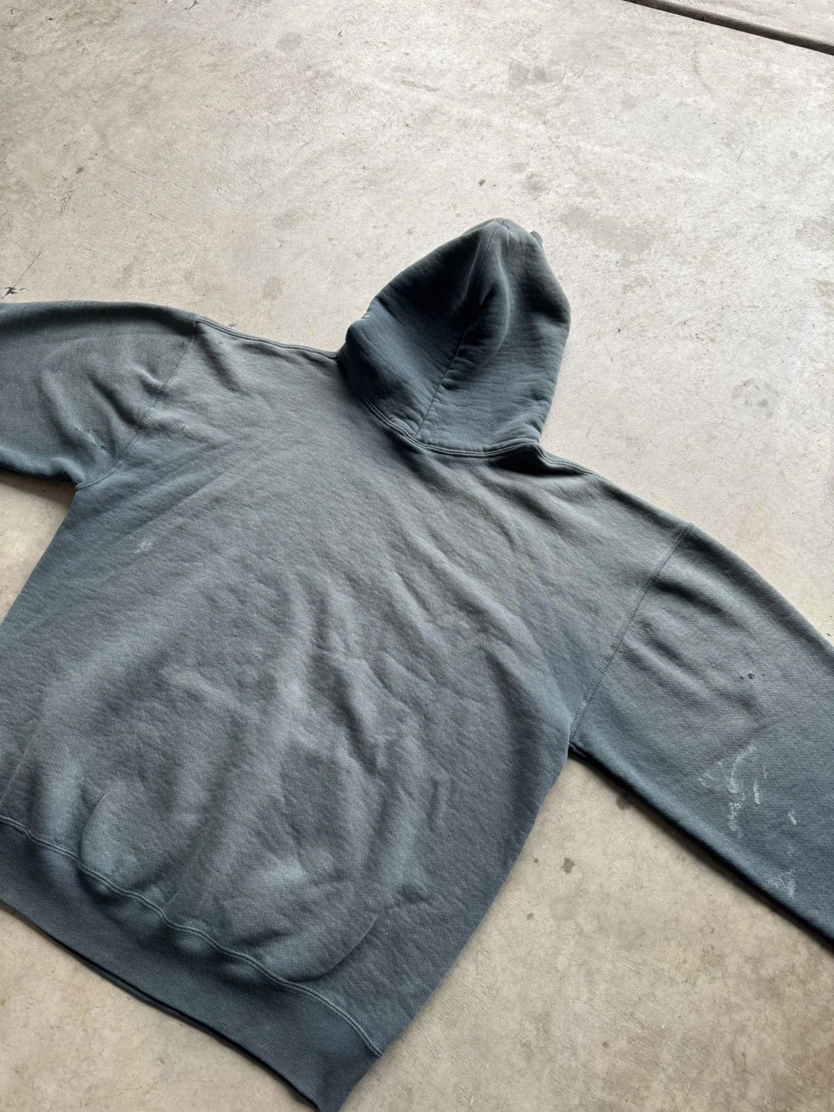 Akimbo Club × Russell Athletic × Vintage Vintage 90s Russell Athletic Blank Faded Green Hoodie Size US XL / EU 56 / 4 - 5 Thumbnail