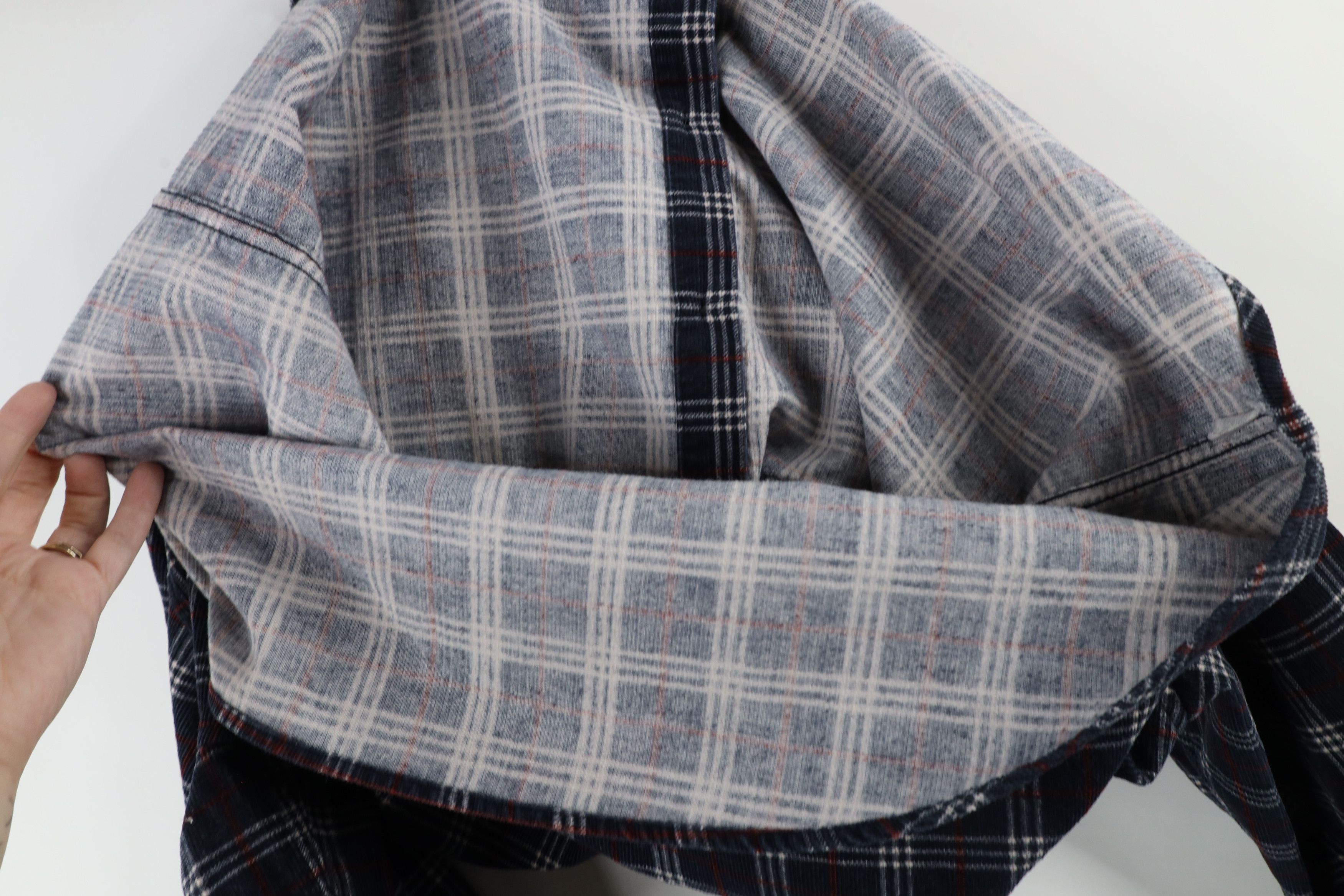 Gap × Vintage Vintage Y2K 2002 Gap Heavyweight Corduroy Button Shirt Plaid Size US L / EU 52-54 / 3 - 7 Thumbnail
