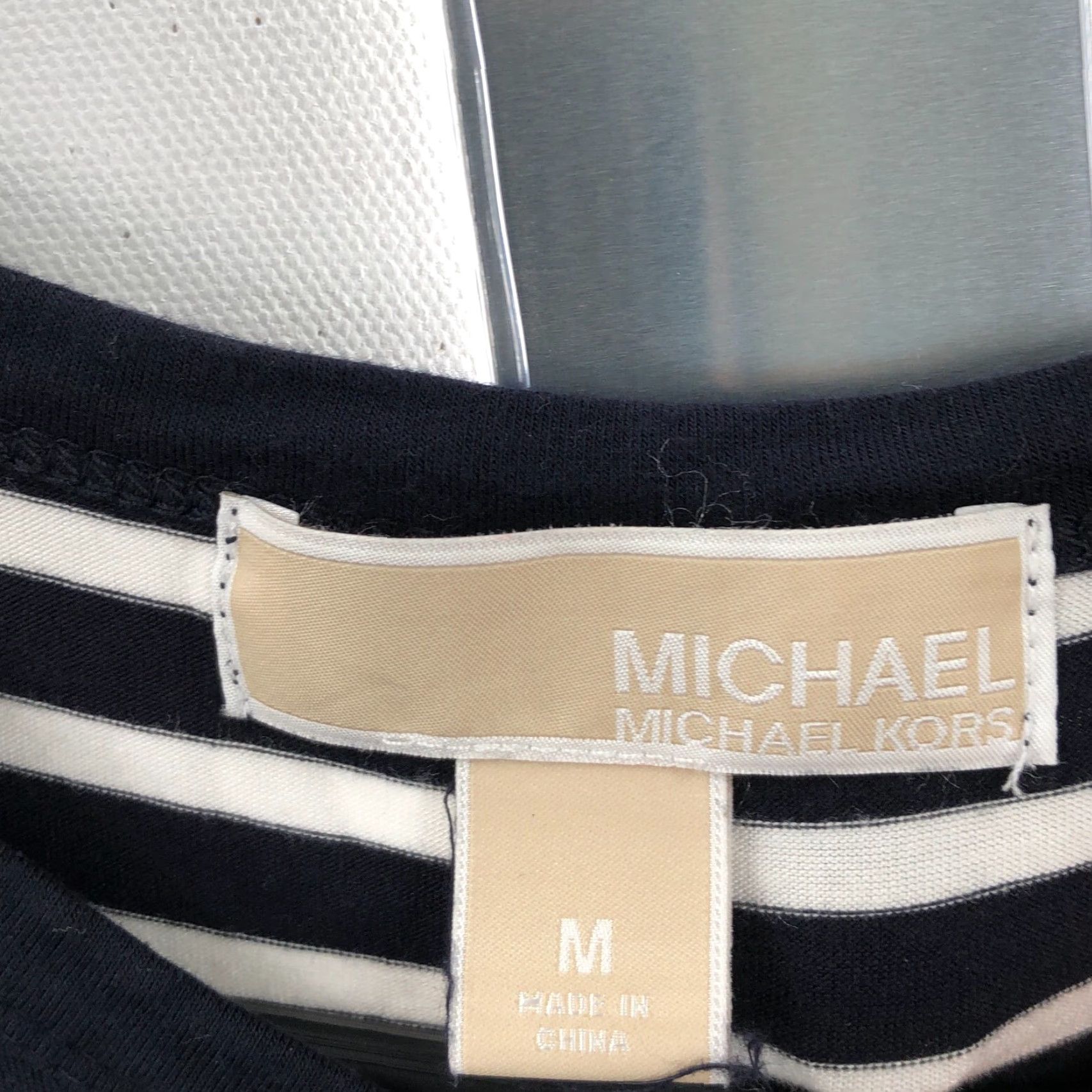 Michael Kors Michael Kors Womens Black Striped Maxi Dress Size M Crew Neck Pullover Casual Size M / US 6-8 / IT 42-44 - 3 Thumbnail