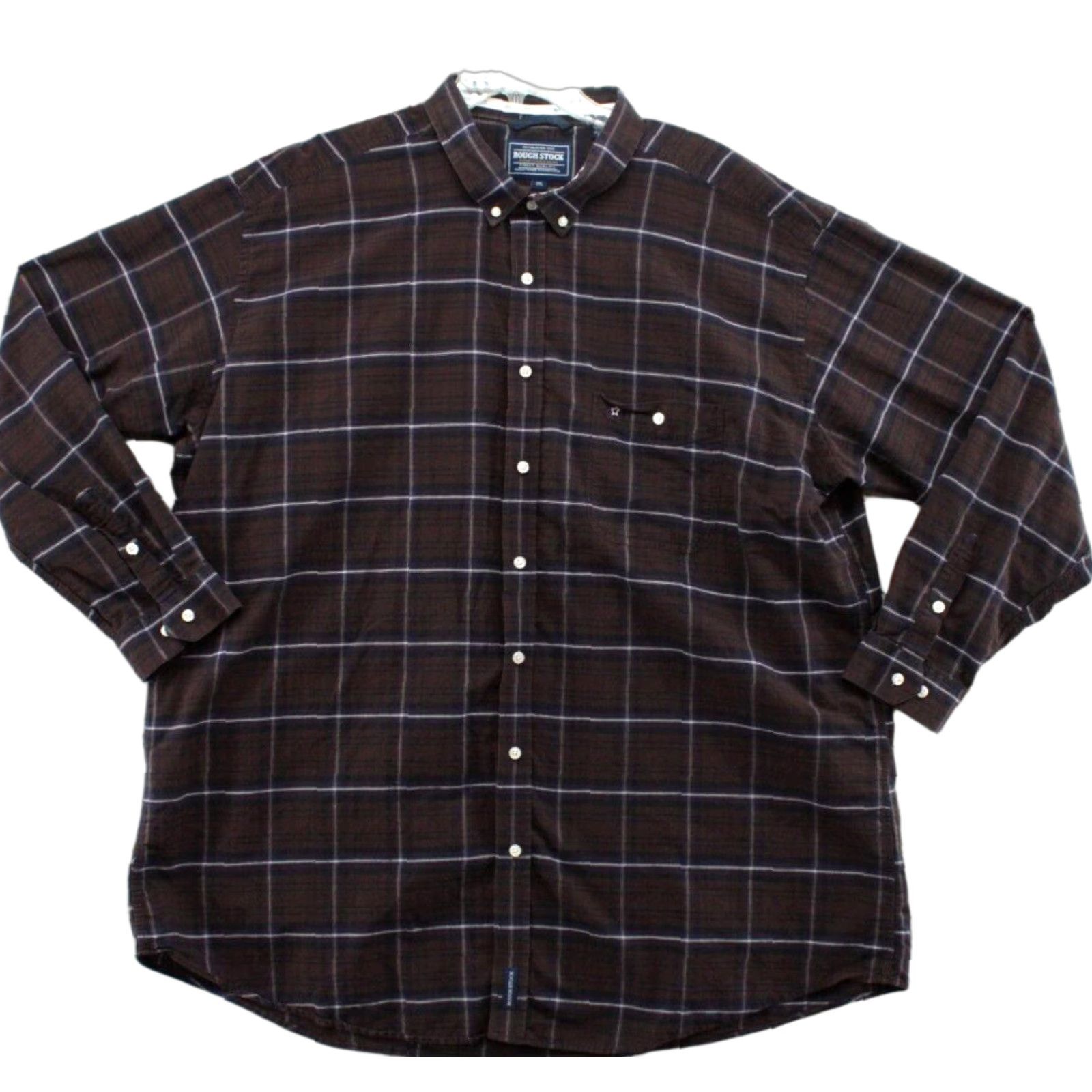 Vintage VINTAGE Panhandle Slim Rough Stock Shirt Mens 3XL Plaid Long Sleeve Western Brown Purple Block Button-Up Mens 3XL Brown Purple Plaid Western Shirt Size US XXL / EU 58 / 5 - 1 Thumbnail