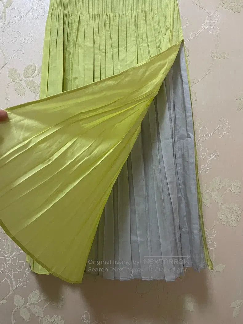 Issey Miyake Issey Miyake Double - Layer Pleated Midi Skirt Size 25" / US 0 / IT 36 - 2 Thumbnail