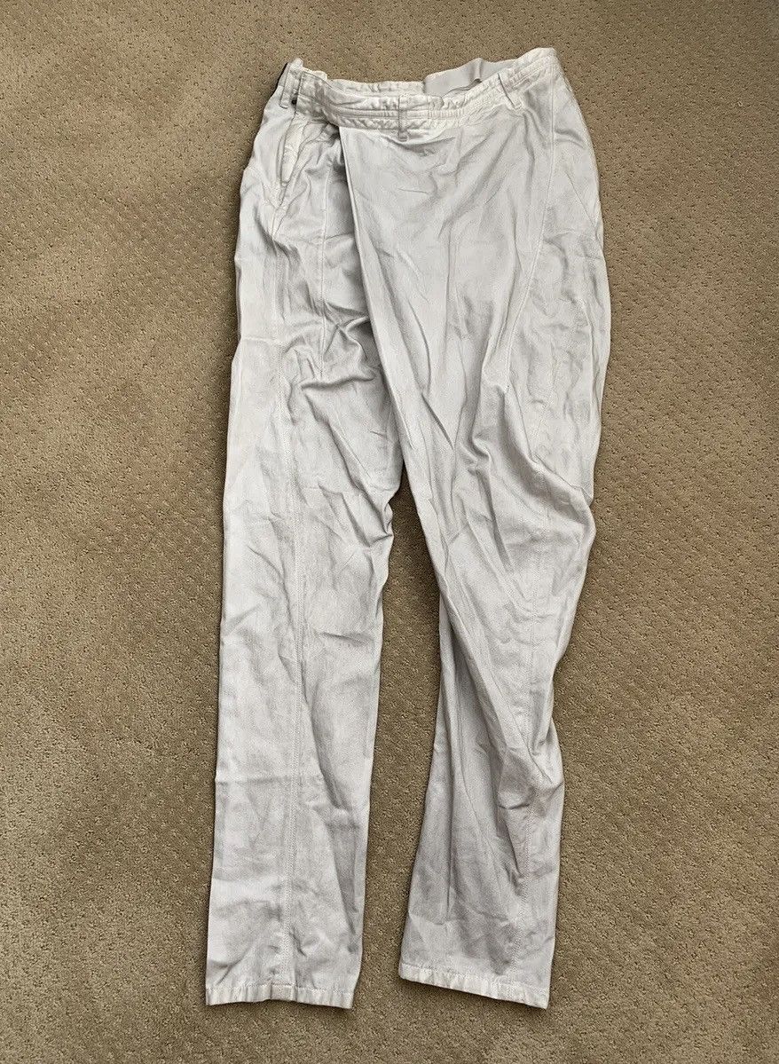 Julius Julius Ghost SS14 Asymmetrical Front Wrap Pants White Size US 31 - 1 Thumbnail