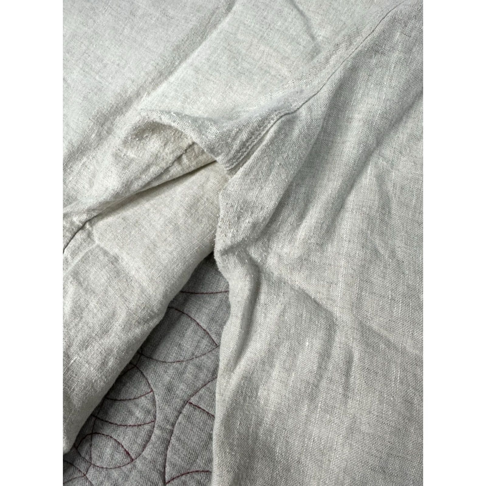 Athleta ATHLETA Retreat Linen High Rise Wide Leg Pants Elastic Waist Beige Womens 3X Size 40" / US 18 - 5 Thumbnail