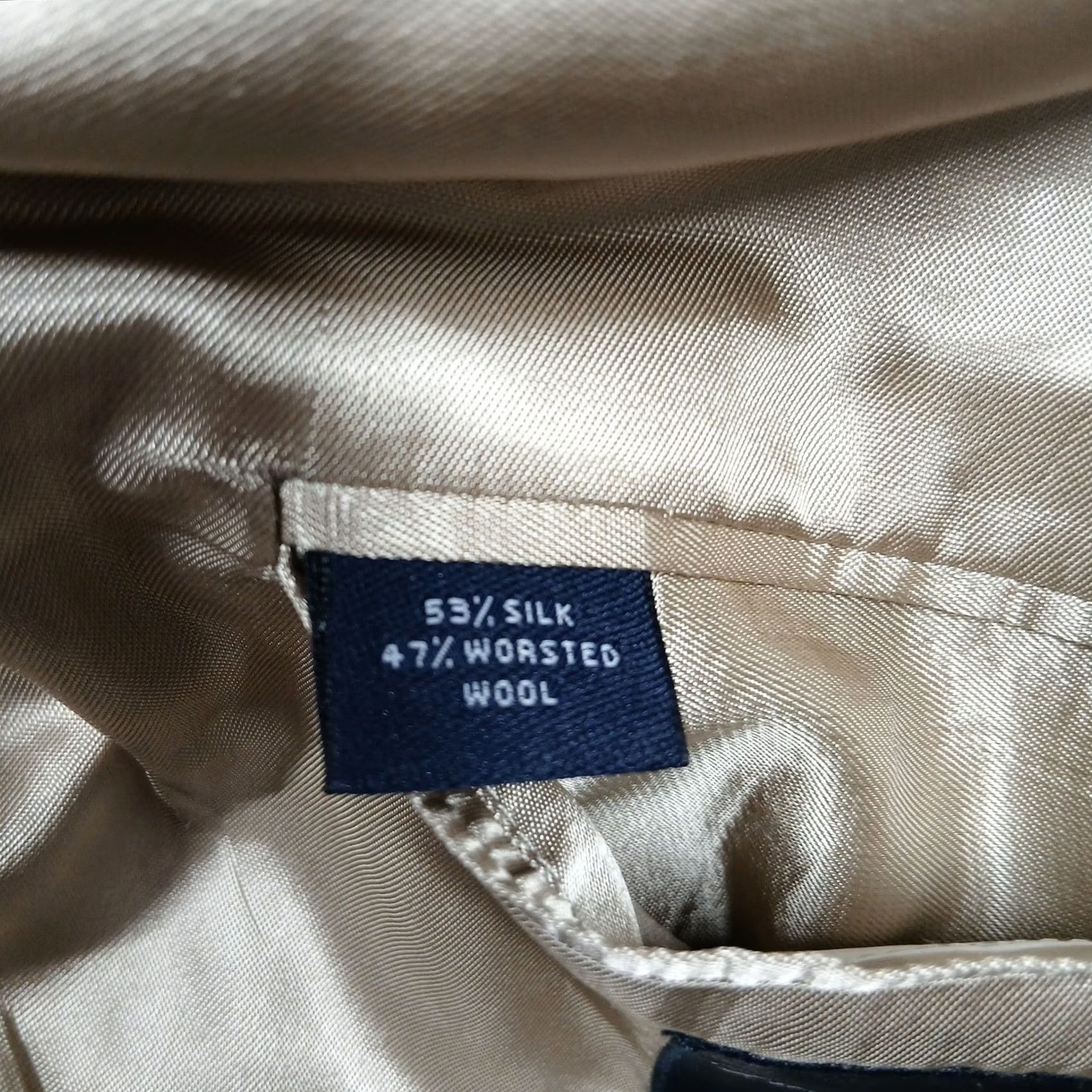 Brooks Brothers Brooks Brothers Blazer Men's 44L Beige Houndstooth Two Button Wool Sport Coat Size 44R - 5 Thumbnail