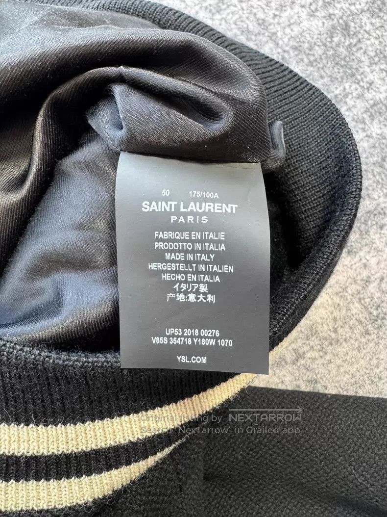 Saint Laurent Paris Saint Laurent Paris Black and white leather baseball suit Size US M / EU 48-50 / 2 - 8 Thumbnail
