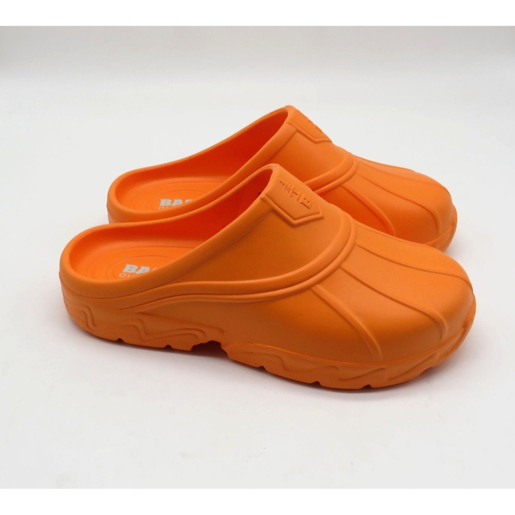 Other Bass Outdoor Unisex Orange Rubber Slip On Clogs Rugged Durab Size US 5 / IT 35 - 8 Thumbnail