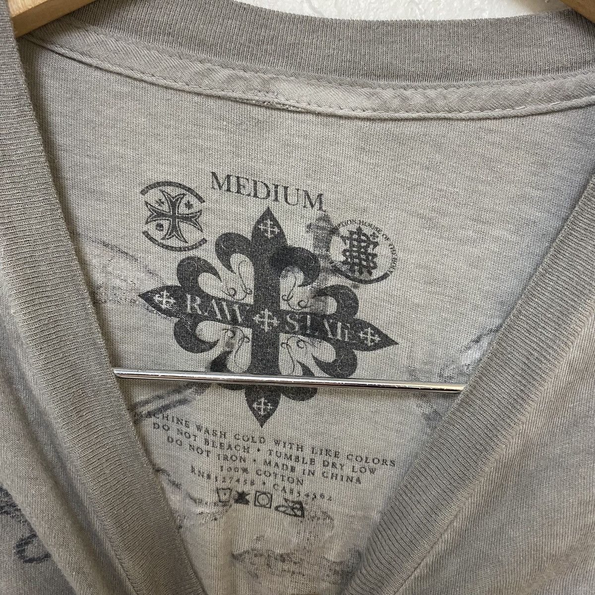 Raw State Affliction Grey Cross Shirt Size US M / EU 48-50 / 2 - 3 Thumbnail